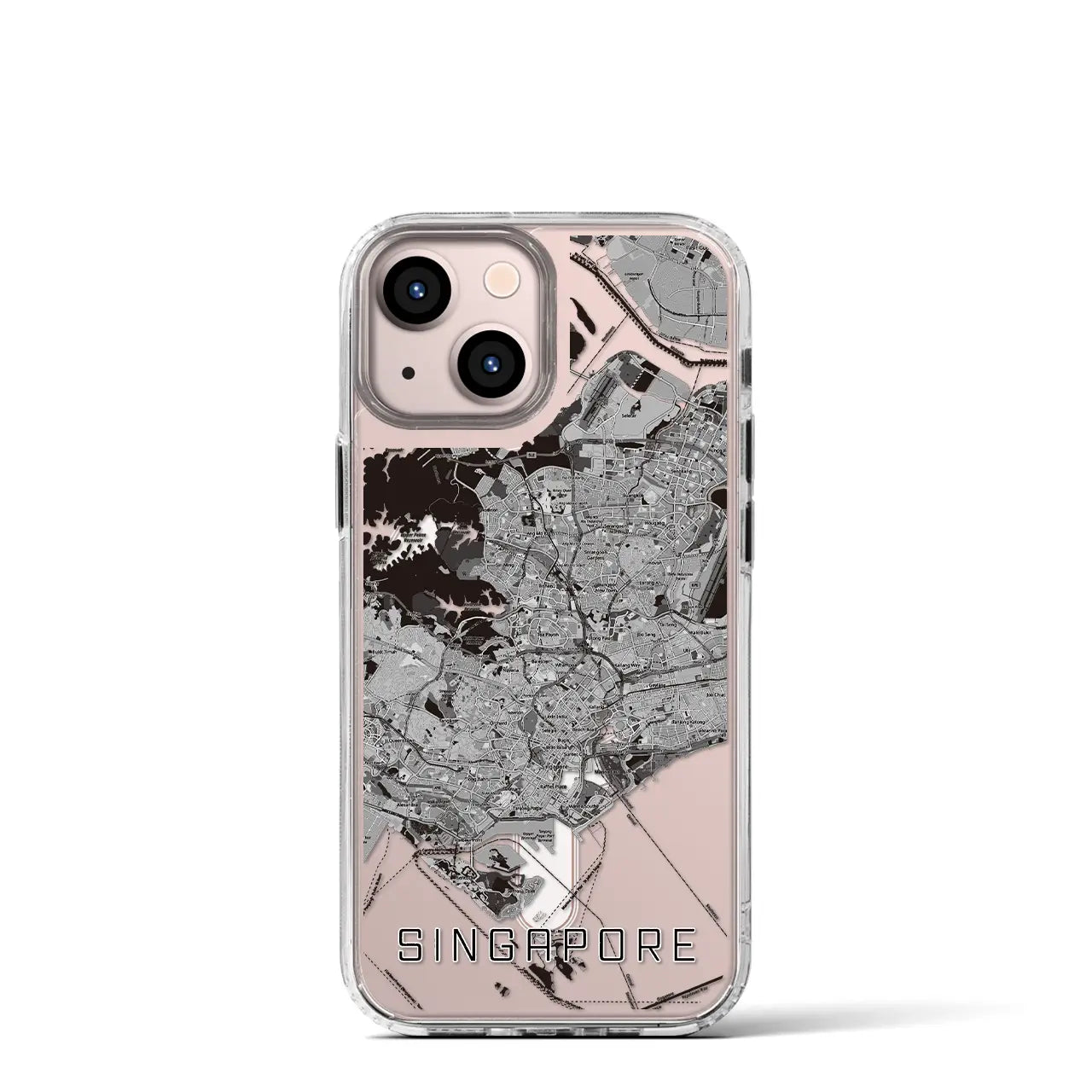 【シンガポール】地図柄iPhoneケース(MagSafeタイプ)