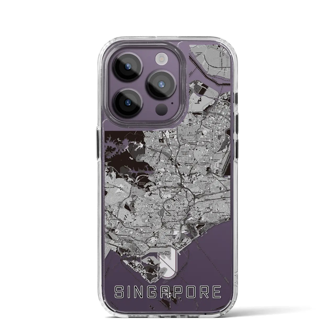 【シンガポール】地図柄iPhoneケース(MagSafeタイプ)