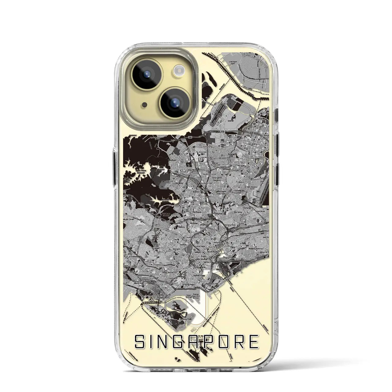 【シンガポール】地図柄iPhoneケース(MagSafeタイプ)