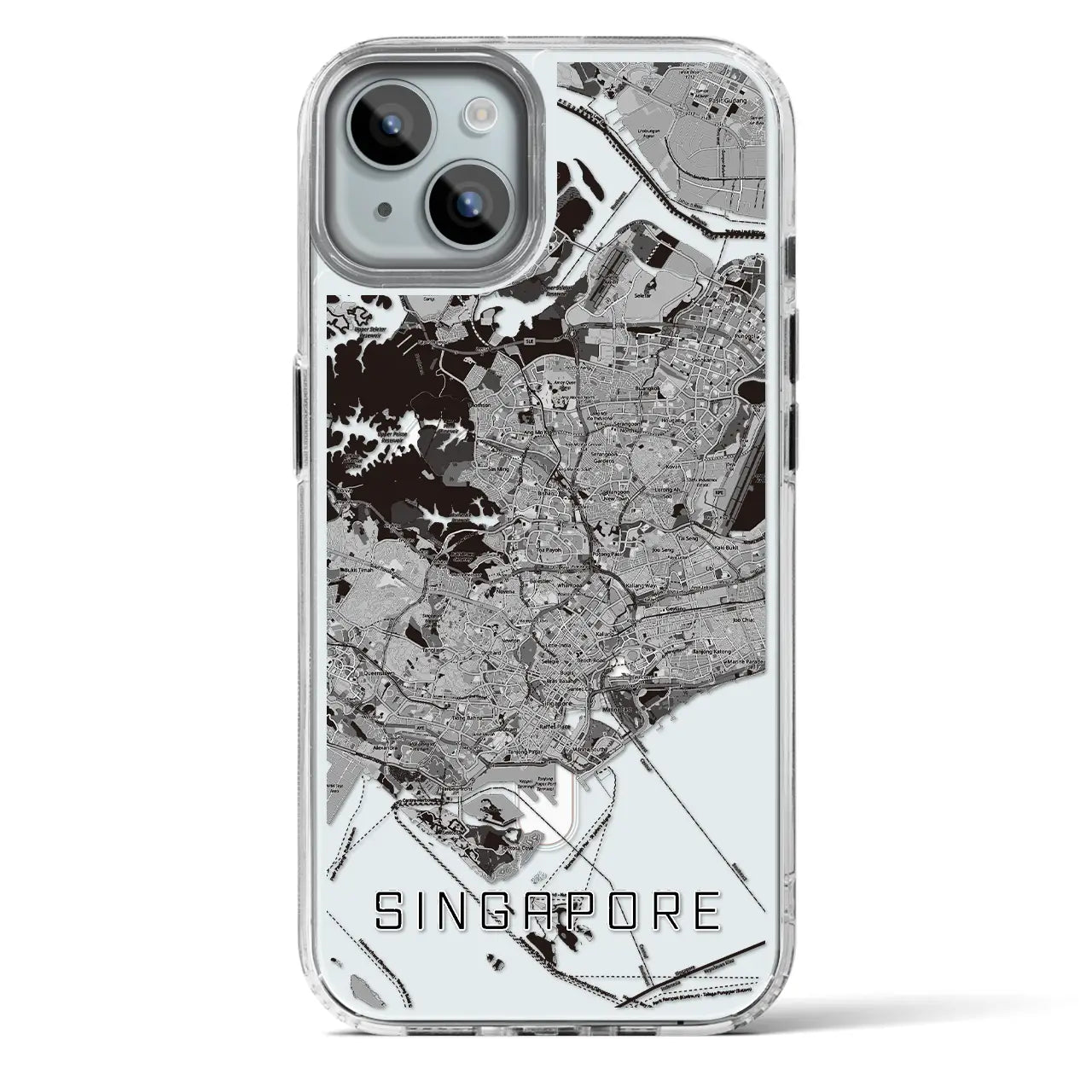 【シンガポール】地図柄iPhoneケース(MagSafeタイプ)