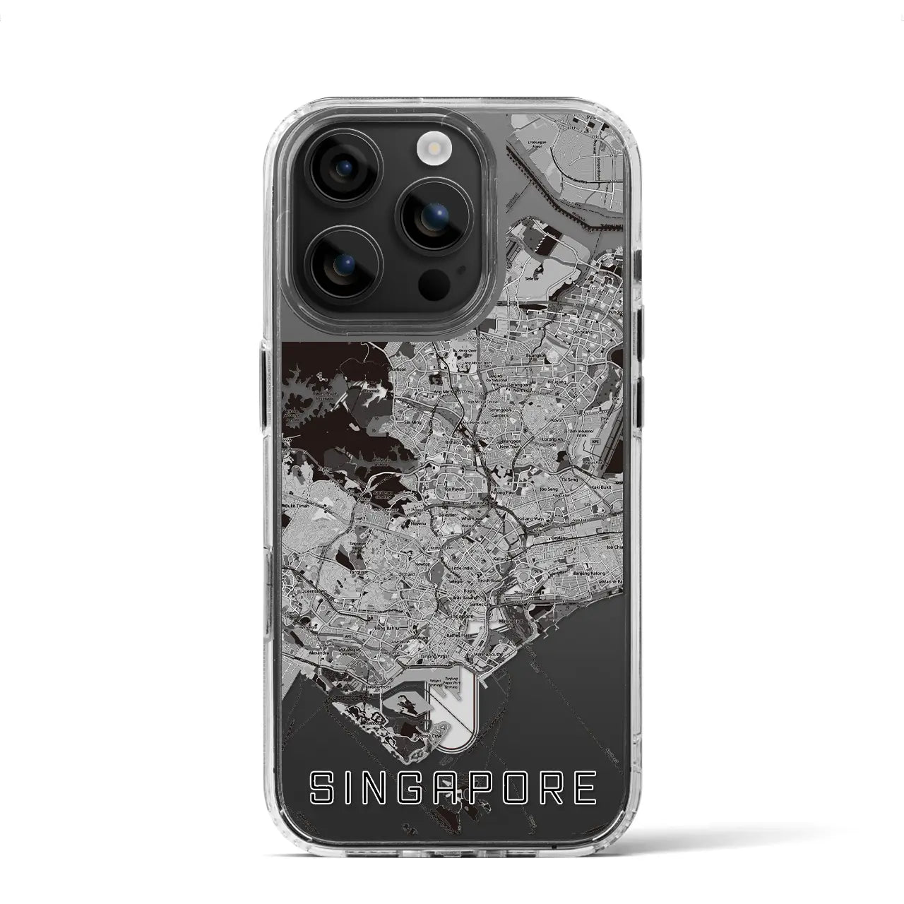 【シンガポール】地図柄iPhoneケース(MagSafeタイプ)