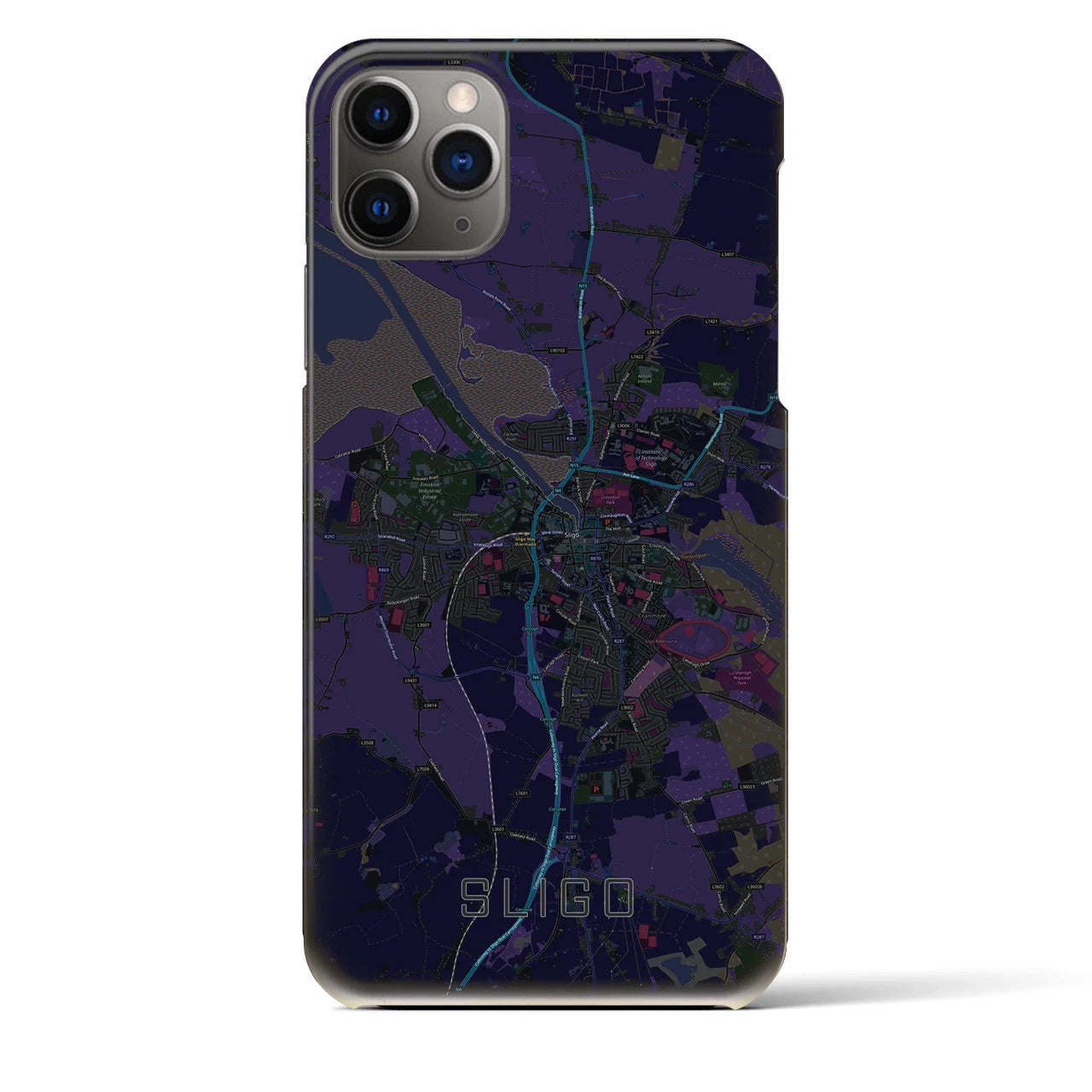 【スライゴ(アイルランド)】地図柄iPhoneケース(バックカバータイプ)
