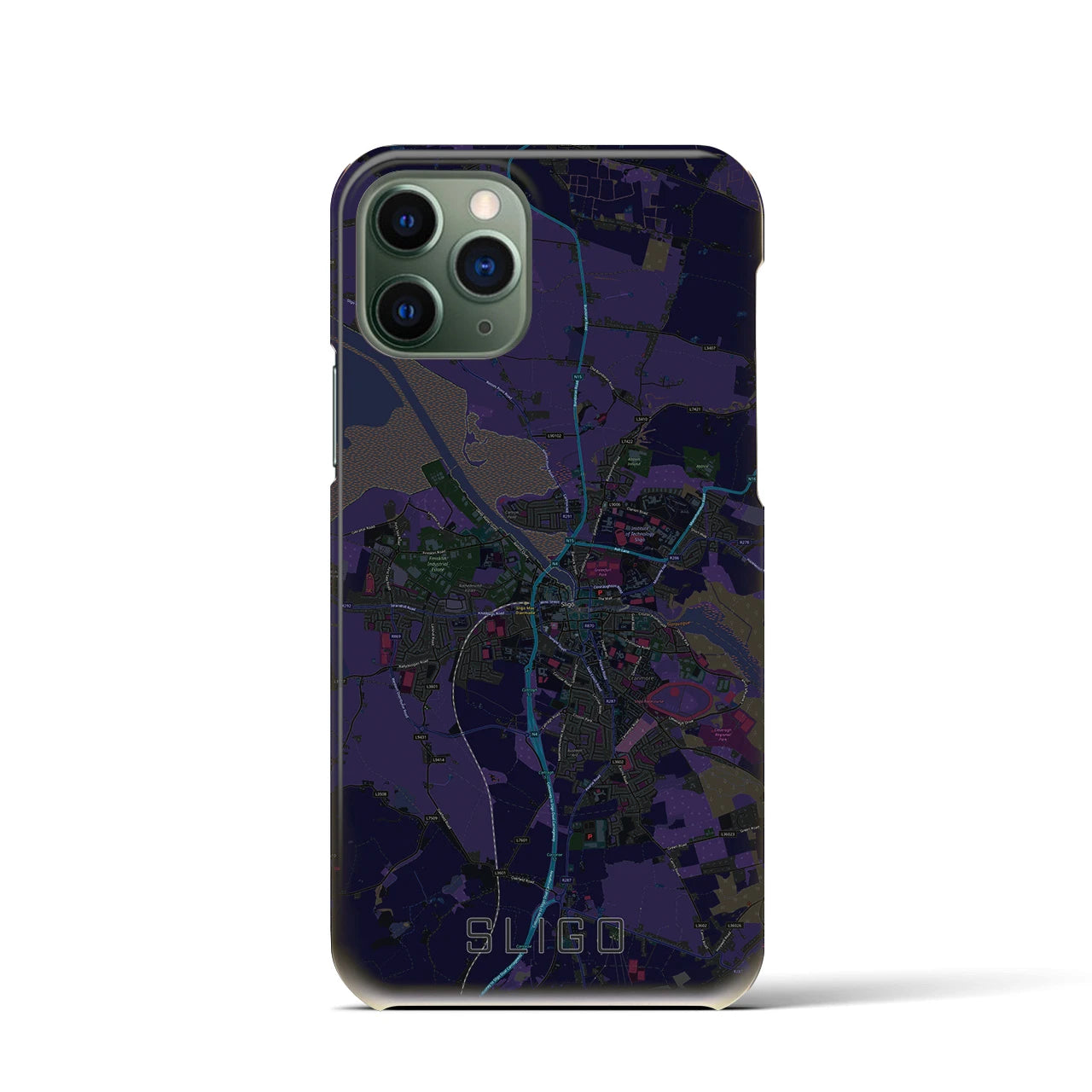【スライゴ(アイルランド)】地図柄iPhoneケース(バックカバータイプ)