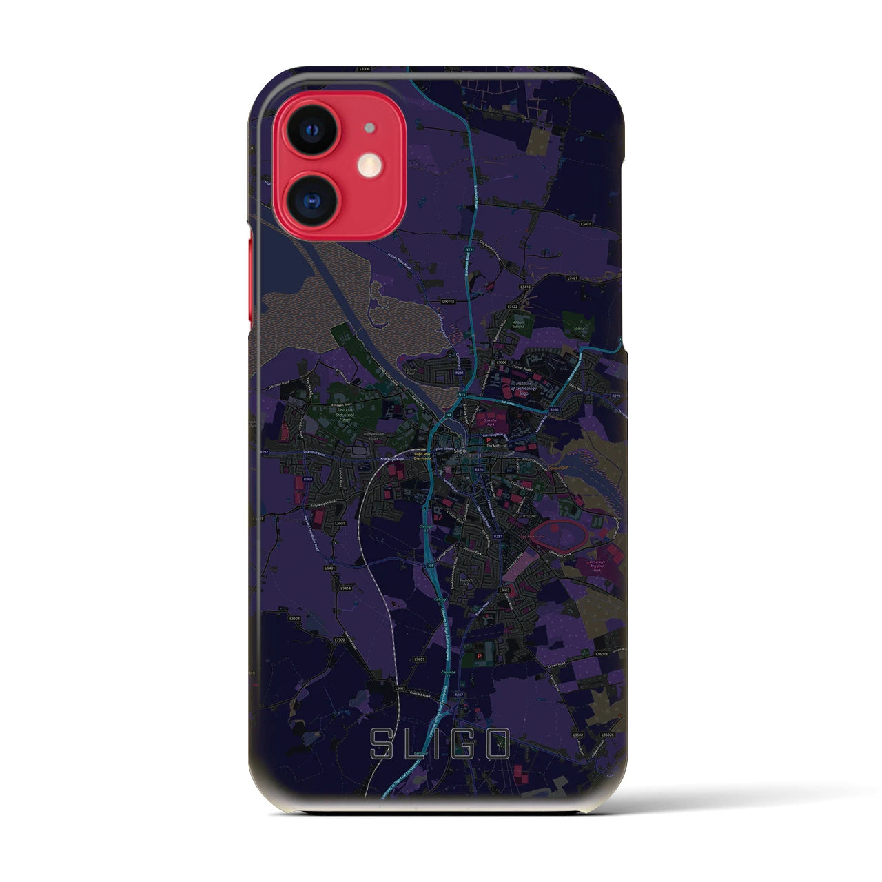 【スライゴ(アイルランド)】地図柄iPhoneケース(バックカバータイプ)