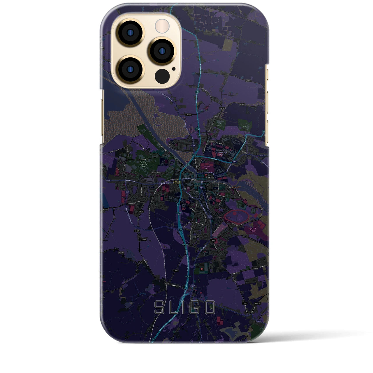 【スライゴ(アイルランド)】地図柄iPhoneケース(バックカバータイプ)