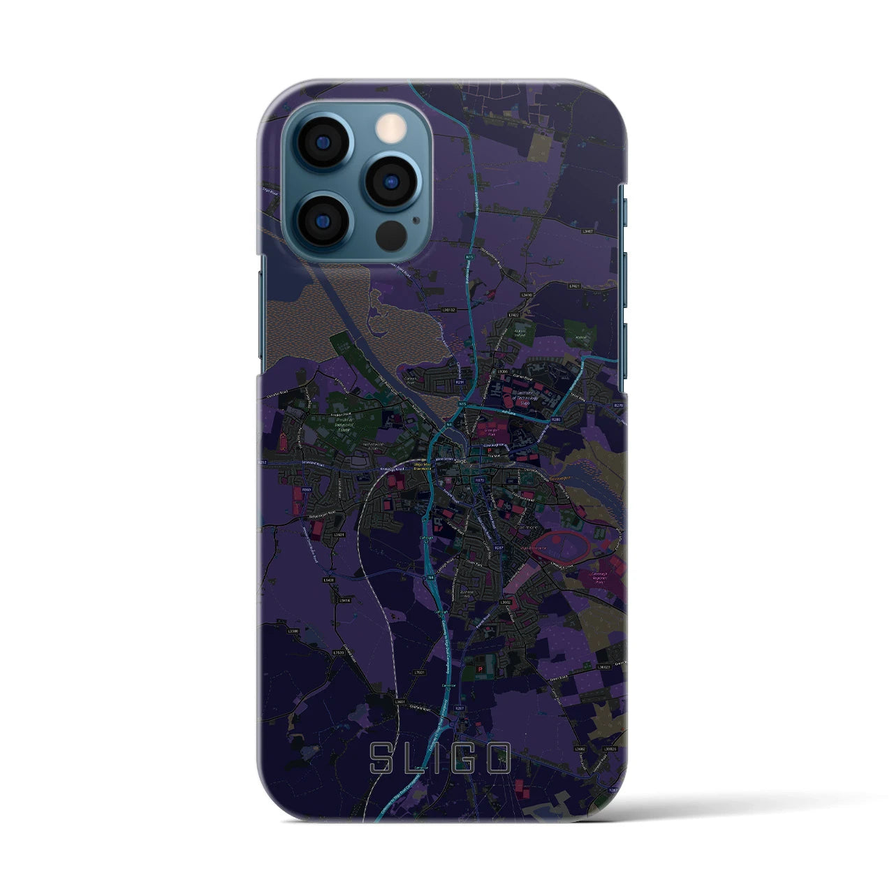 【スライゴ(アイルランド)】地図柄iPhoneケース(バックカバータイプ)