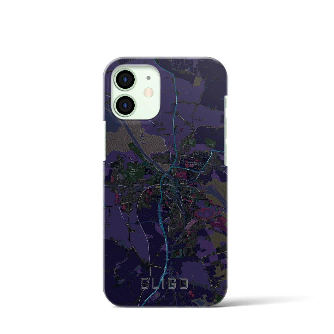 【スライゴ(アイルランド)】地図柄iPhoneケース(バックカバータイプ)