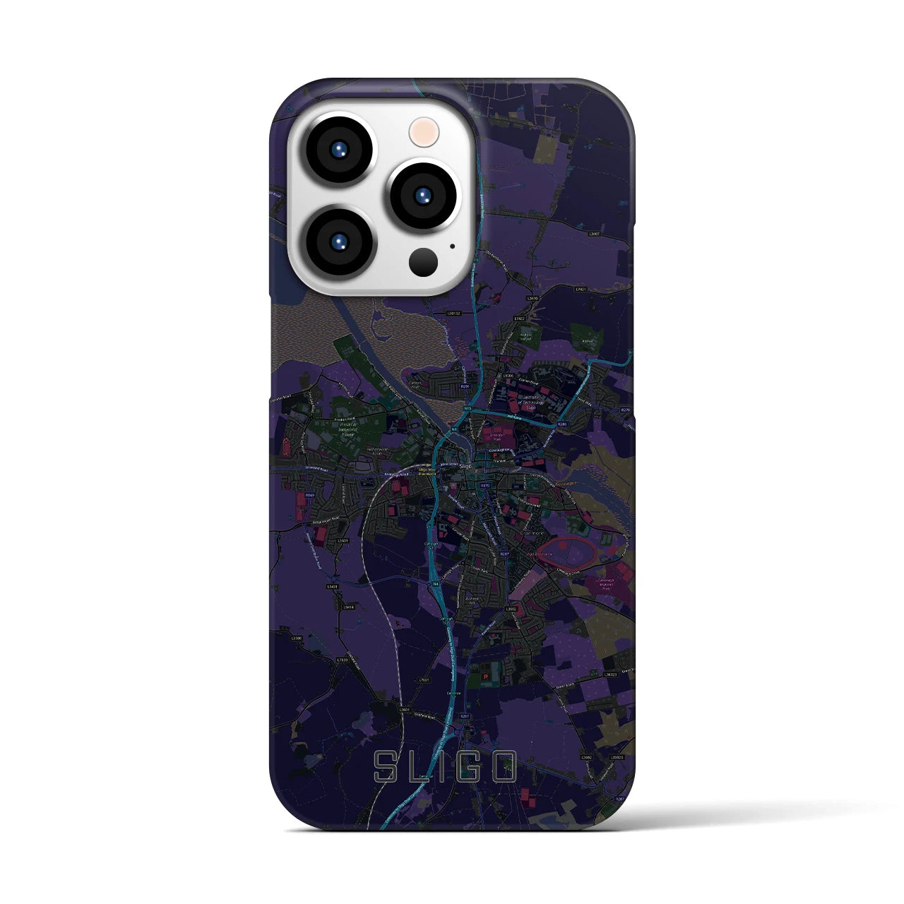【スライゴ(アイルランド)】地図柄iPhoneケース(バックカバータイプ)
