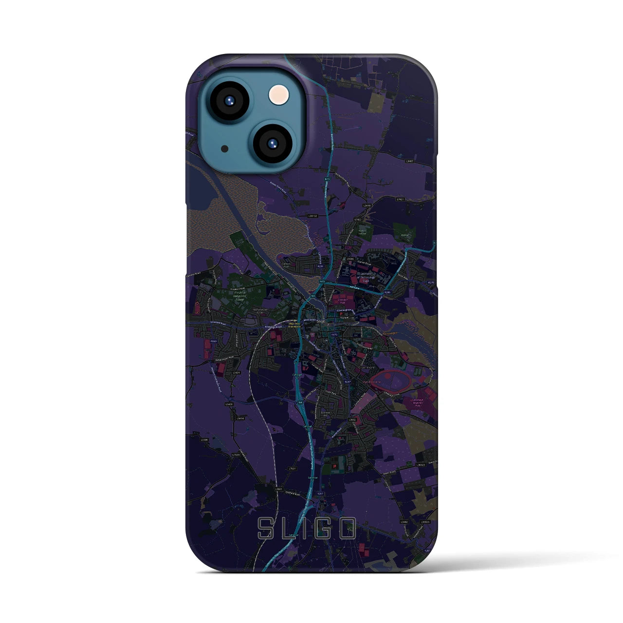 【スライゴ(アイルランド)】地図柄iPhoneケース(バックカバータイプ)