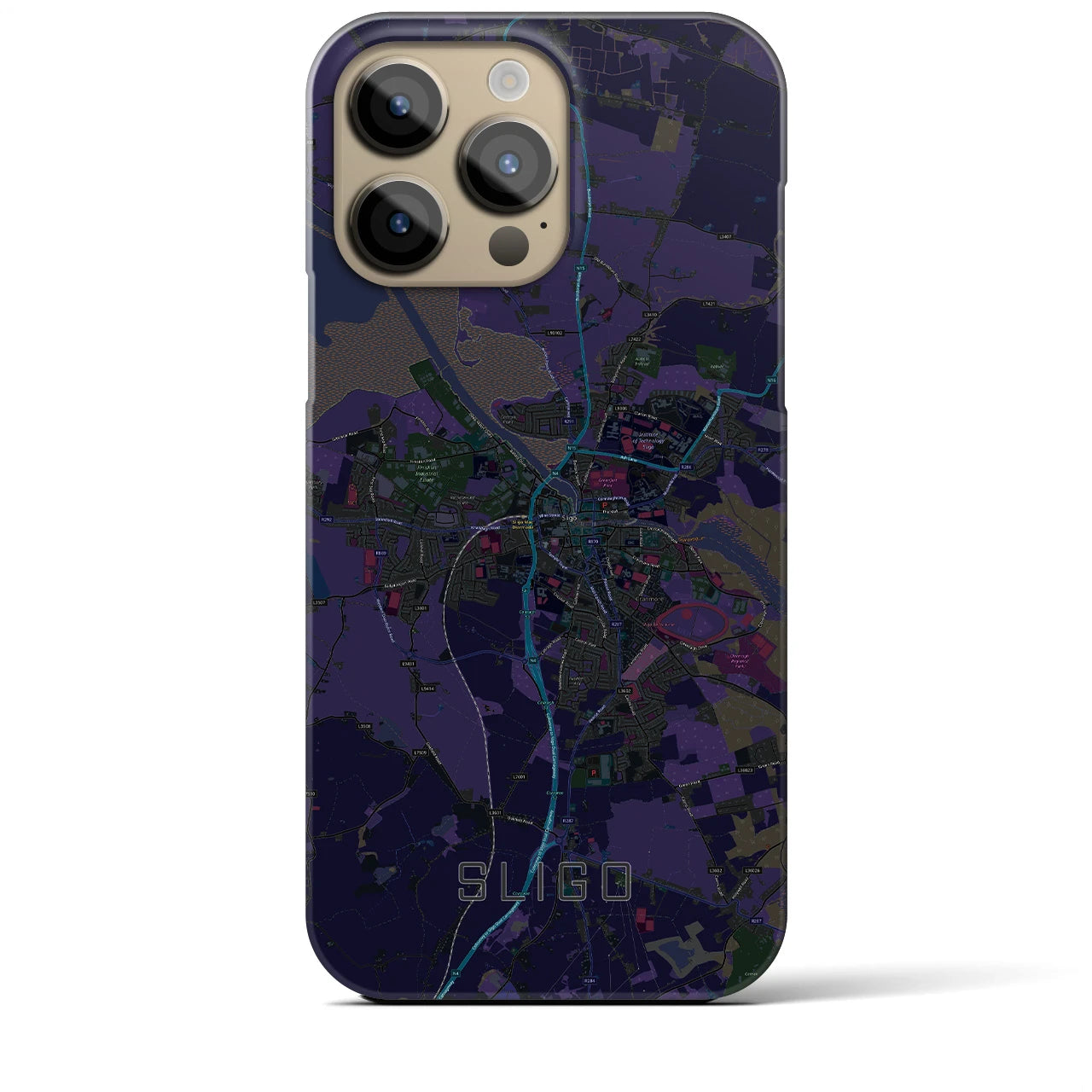 【スライゴ(アイルランド)】地図柄iPhoneケース(バックカバータイプ)