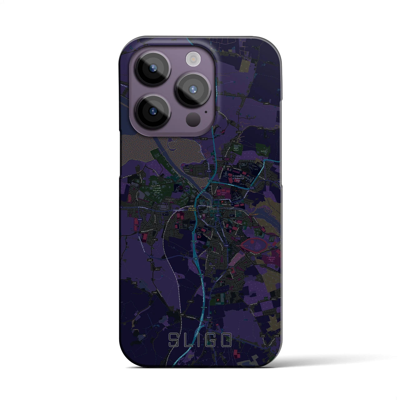 【スライゴ(アイルランド)】地図柄iPhoneケース(バックカバータイプ)