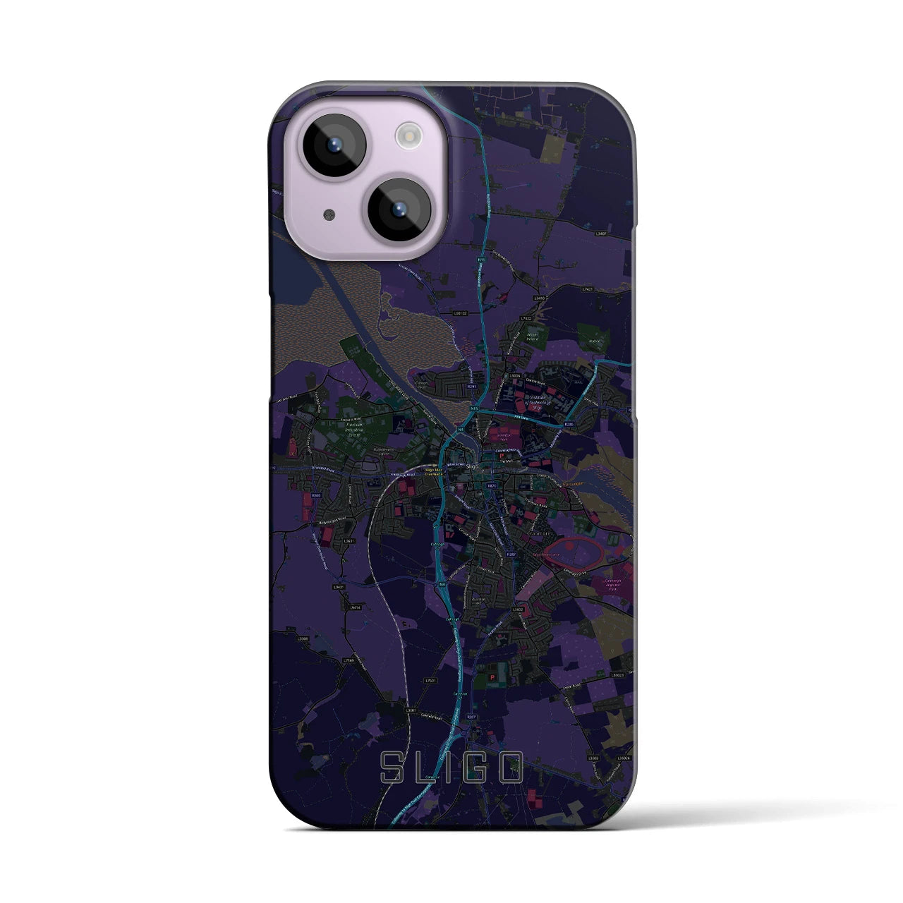 【スライゴ(アイルランド)】地図柄iPhoneケース(バックカバータイプ)