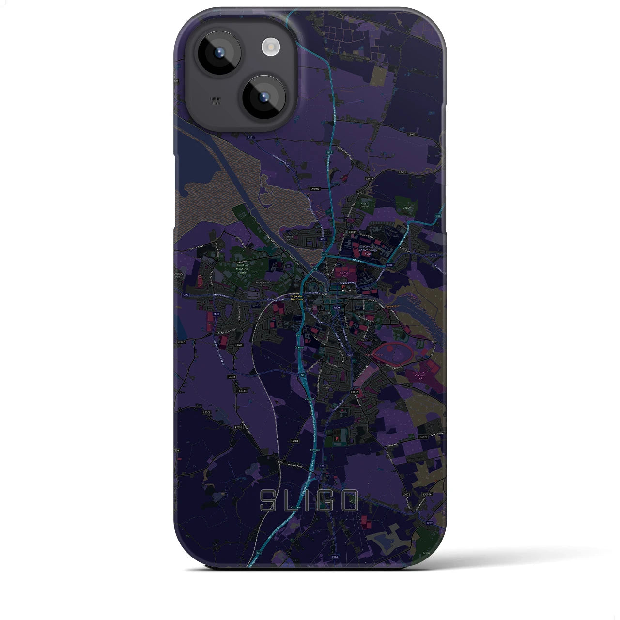 【スライゴ(アイルランド)】地図柄iPhoneケース(バックカバータイプ)