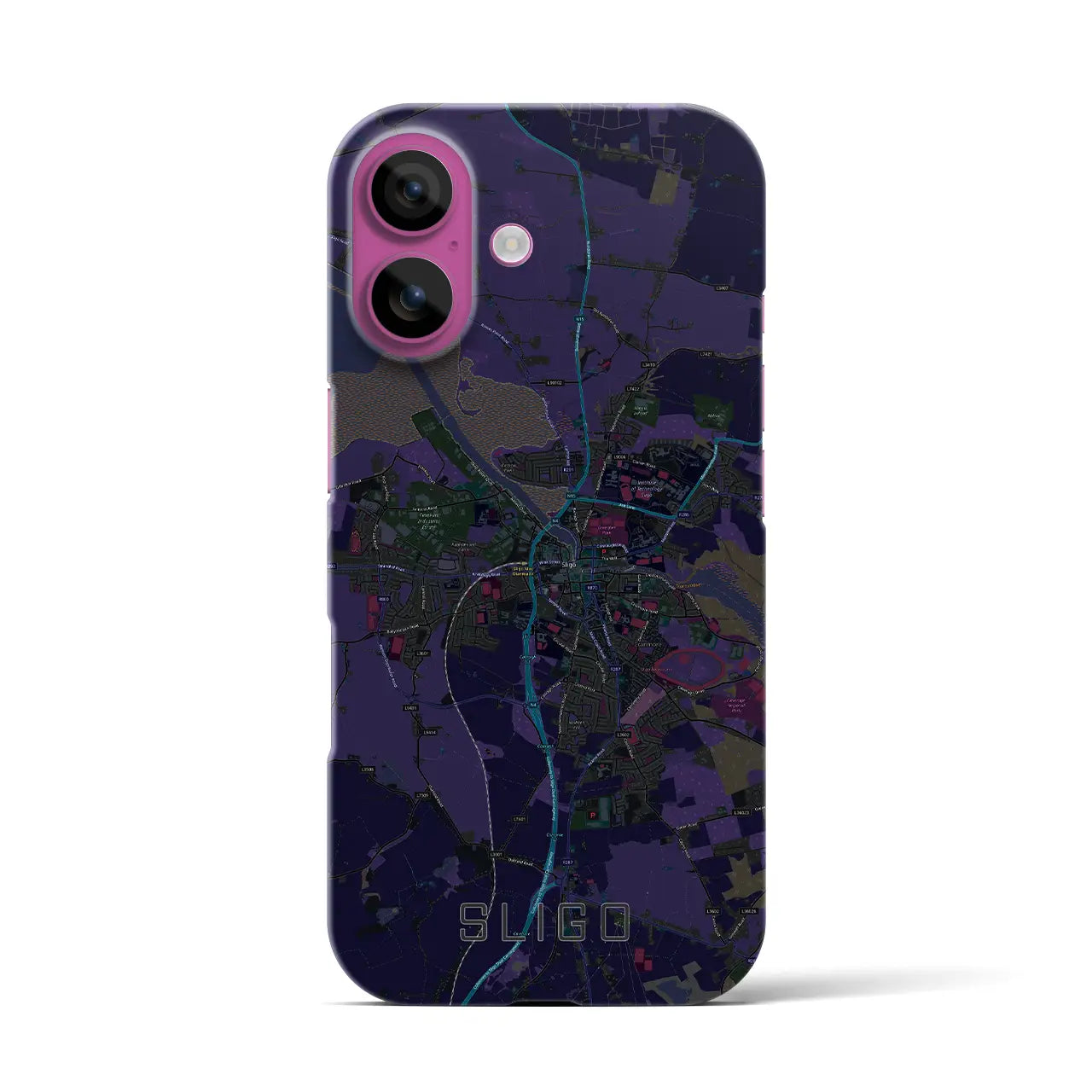 【スライゴ(アイルランド)】地図柄iPhoneケース(バックカバータイプ)