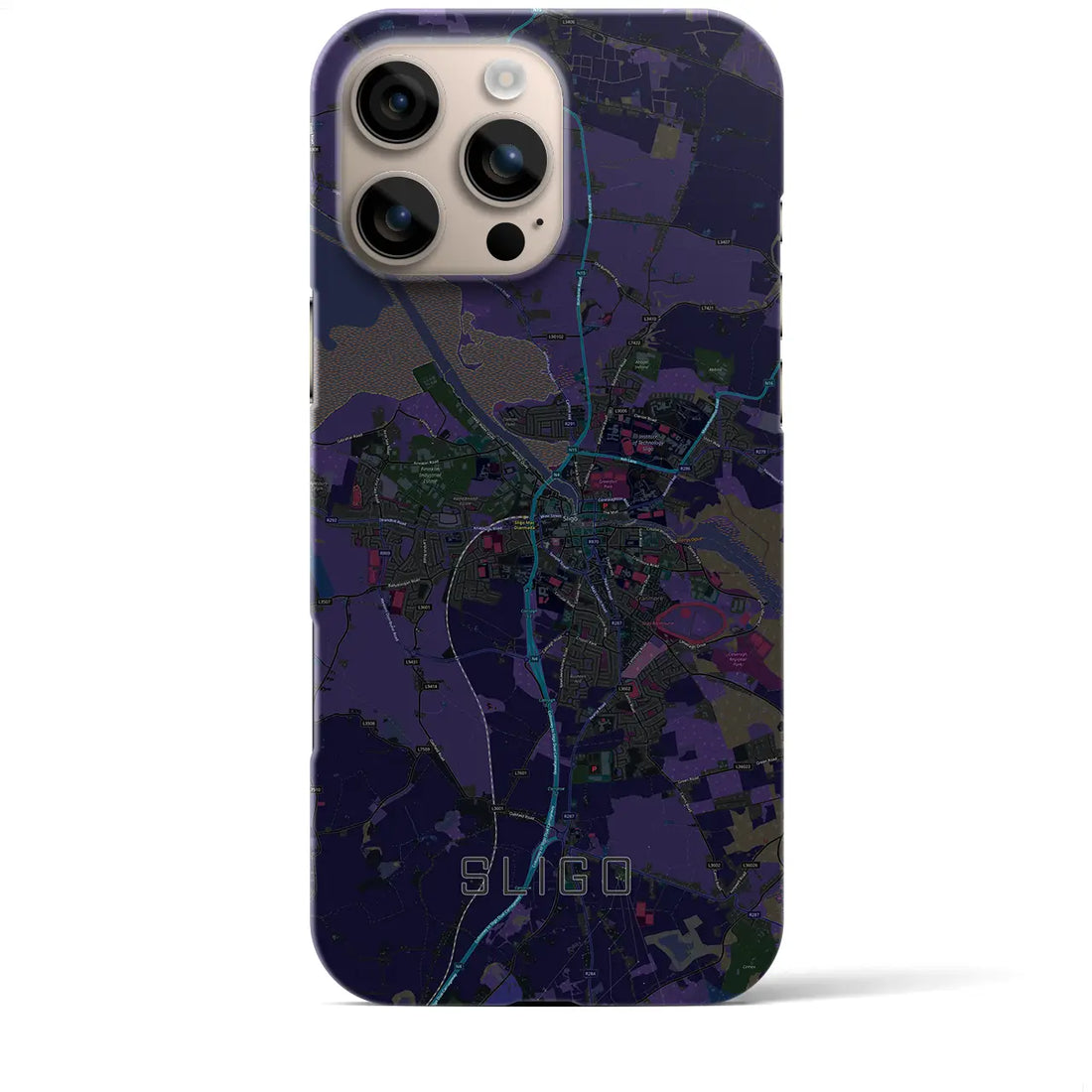 【スライゴ(アイルランド)】地図柄iPhoneケース(バックカバータイプ)