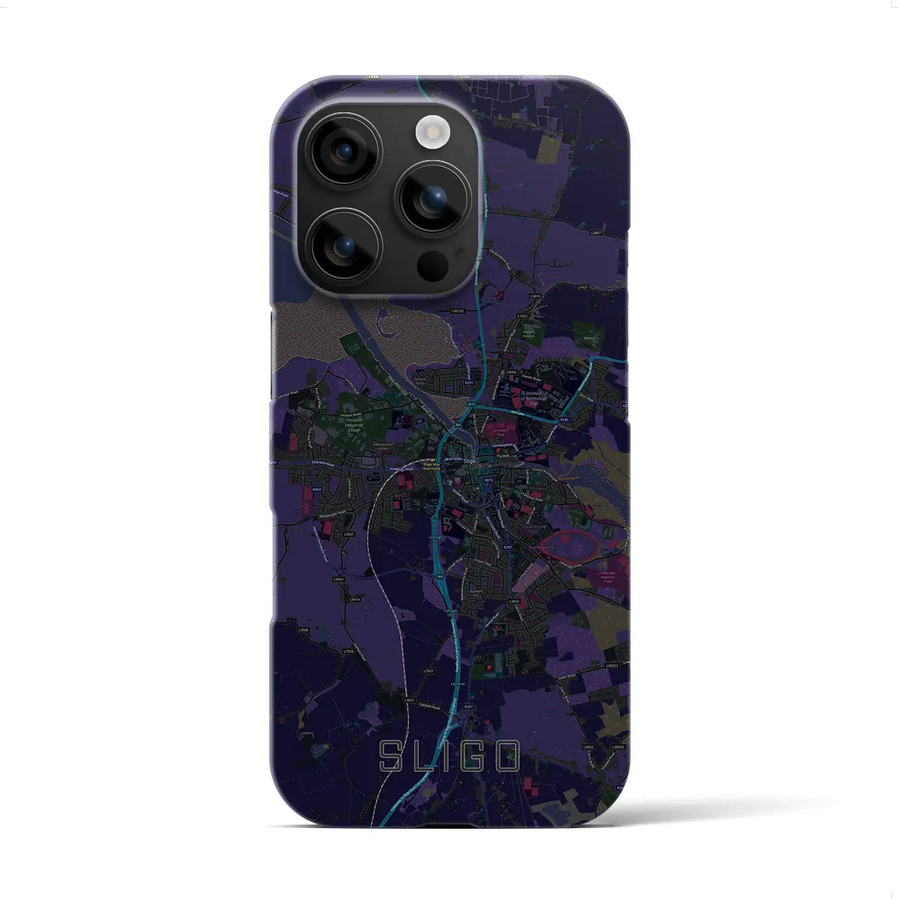 【スライゴ(アイルランド)】地図柄iPhoneケース(バックカバータイプ)