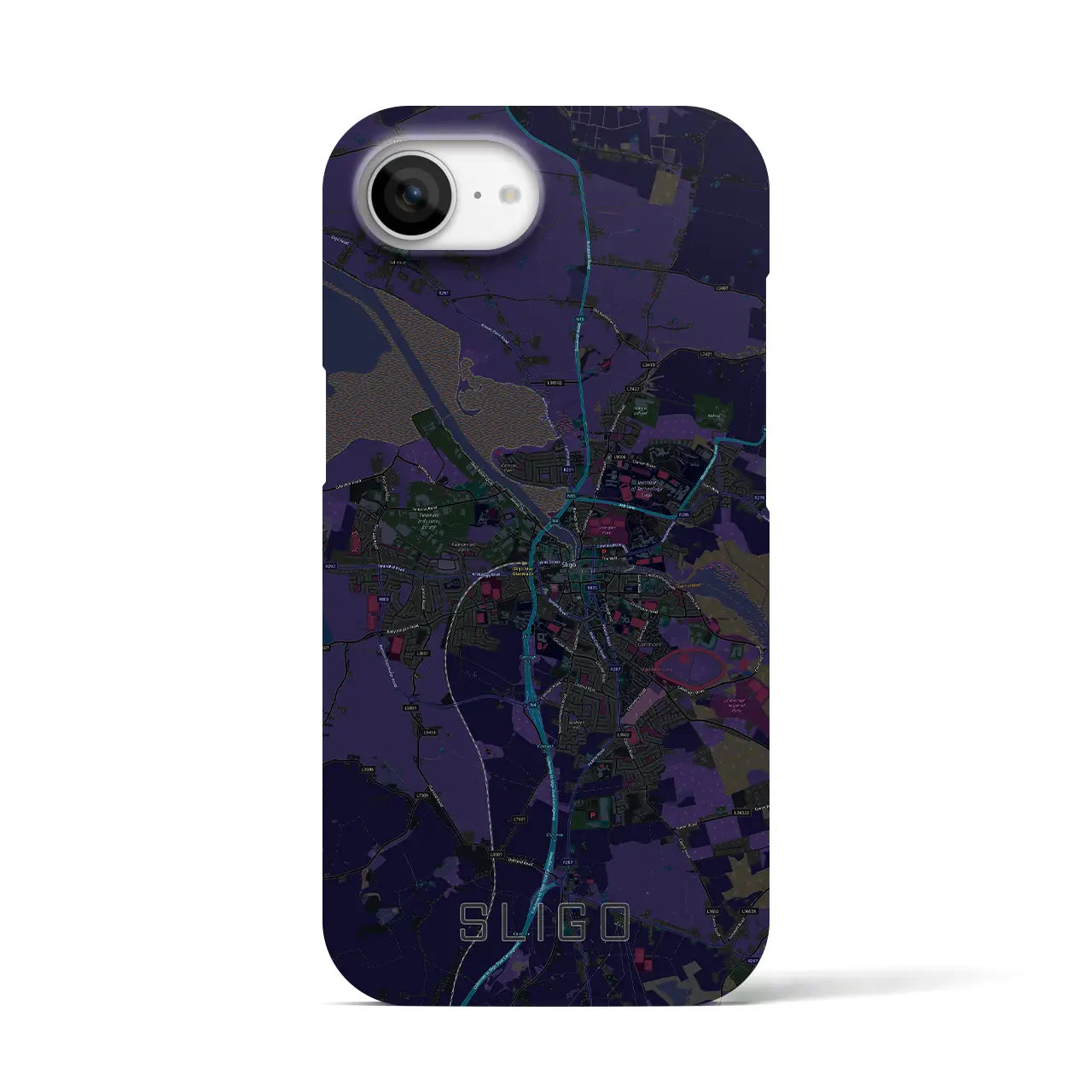 【スライゴ(アイルランド)】地図柄iPhoneケース(バックカバータイプ)