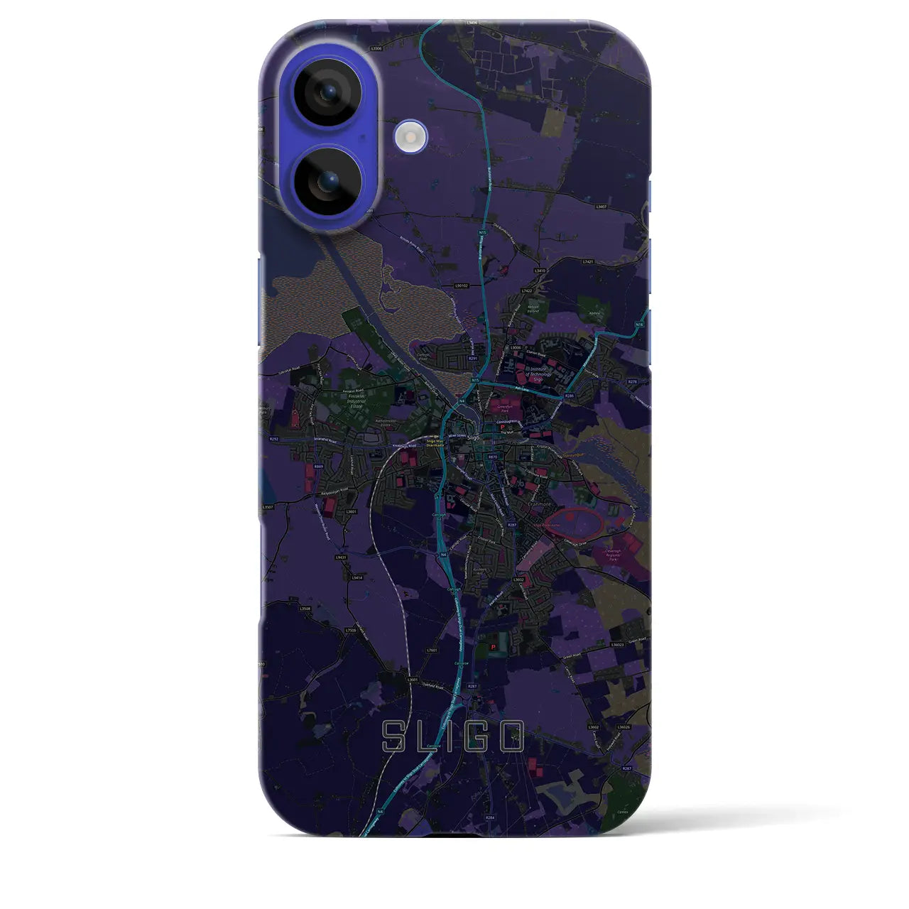 【スライゴ(アイルランド)】地図柄iPhoneケース(バックカバータイプ)