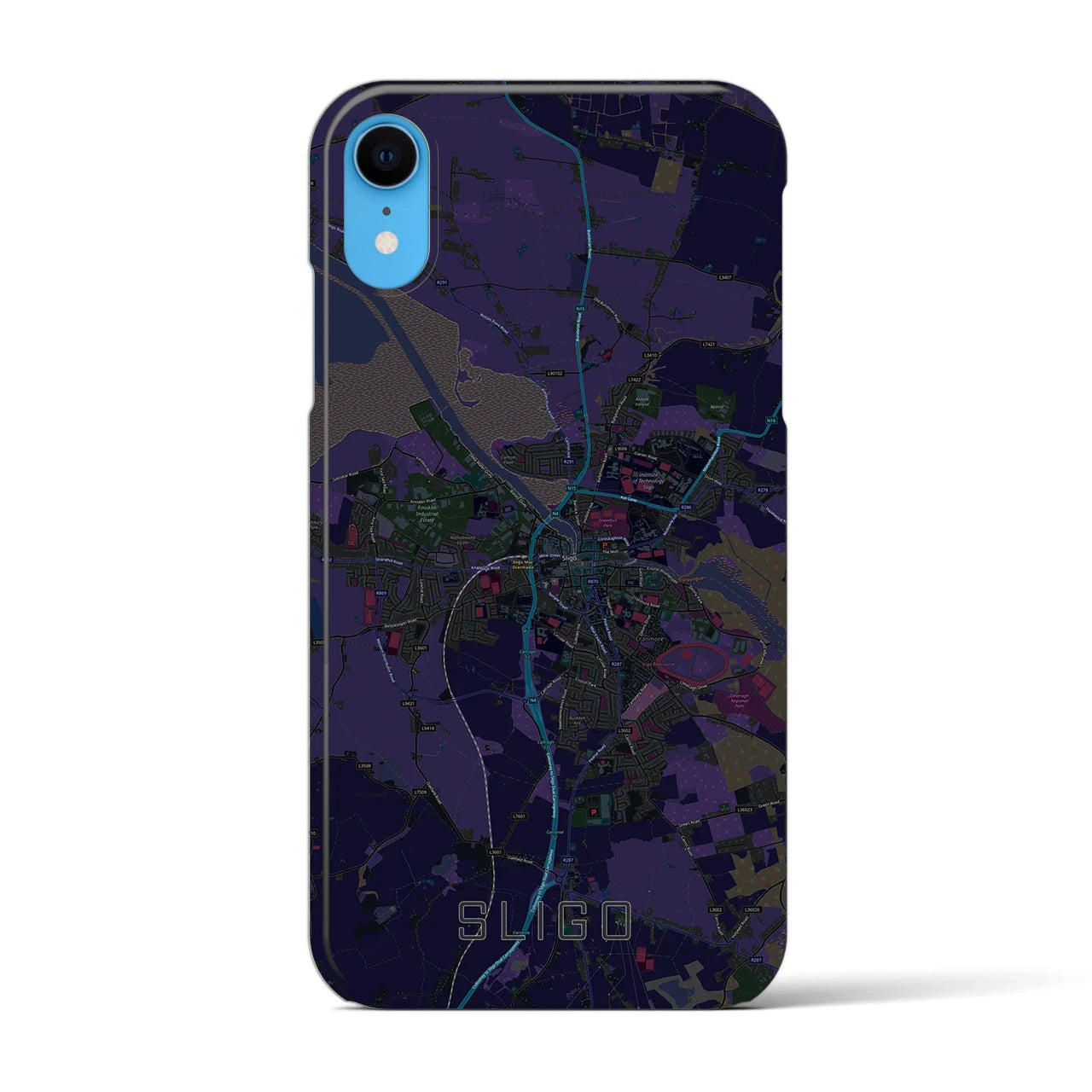 【スライゴ(アイルランド)】地図柄iPhoneケース(バックカバータイプ)