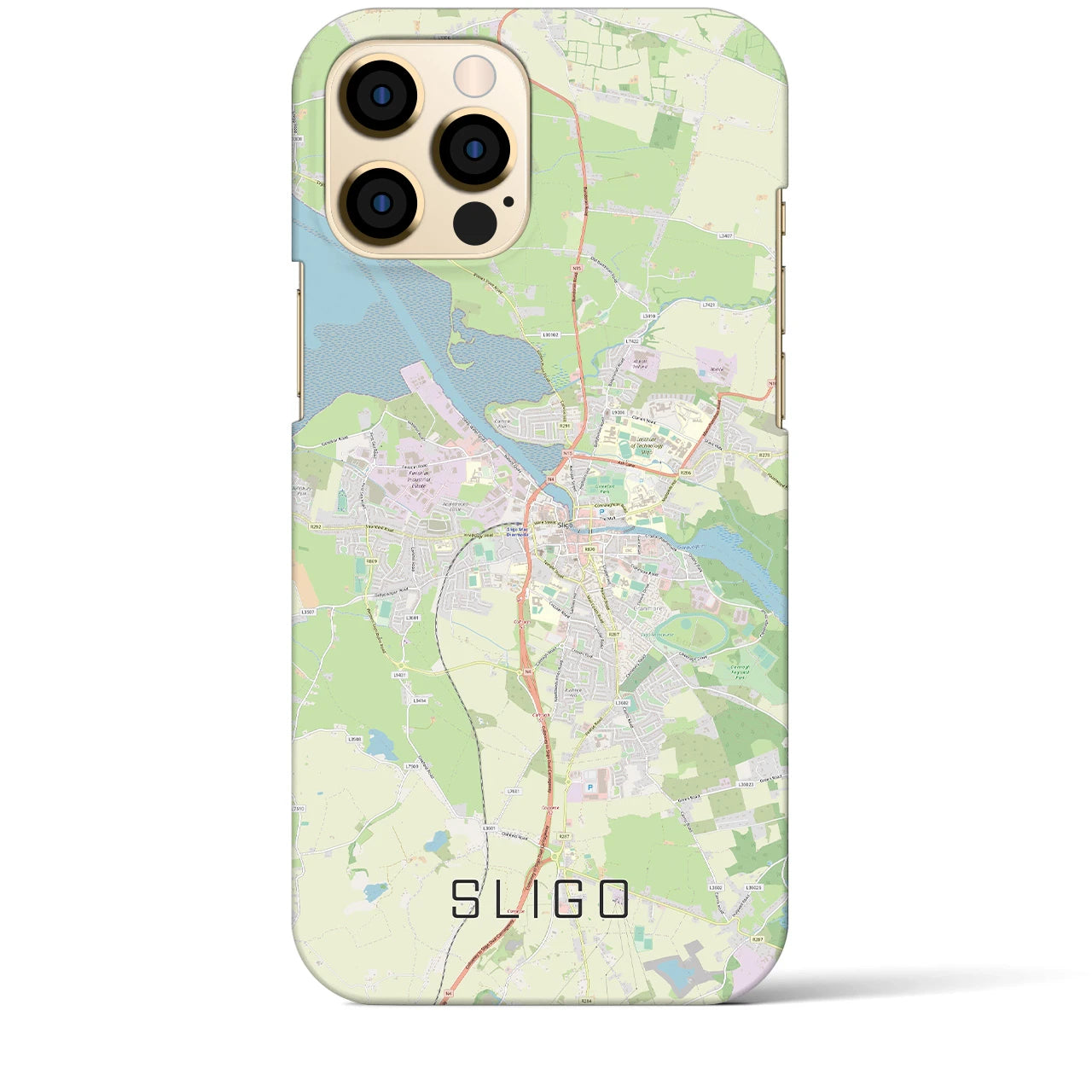 【スライゴ(アイルランド)】地図柄iPhoneケース(バックカバータイプ)
