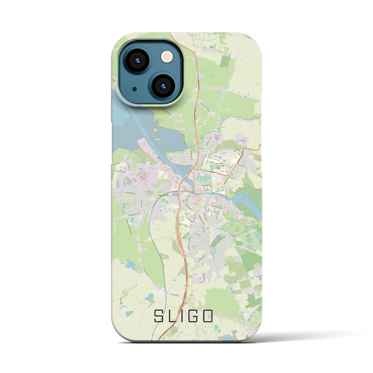 【スライゴ(アイルランド)】地図柄iPhoneケース(バックカバータイプ)