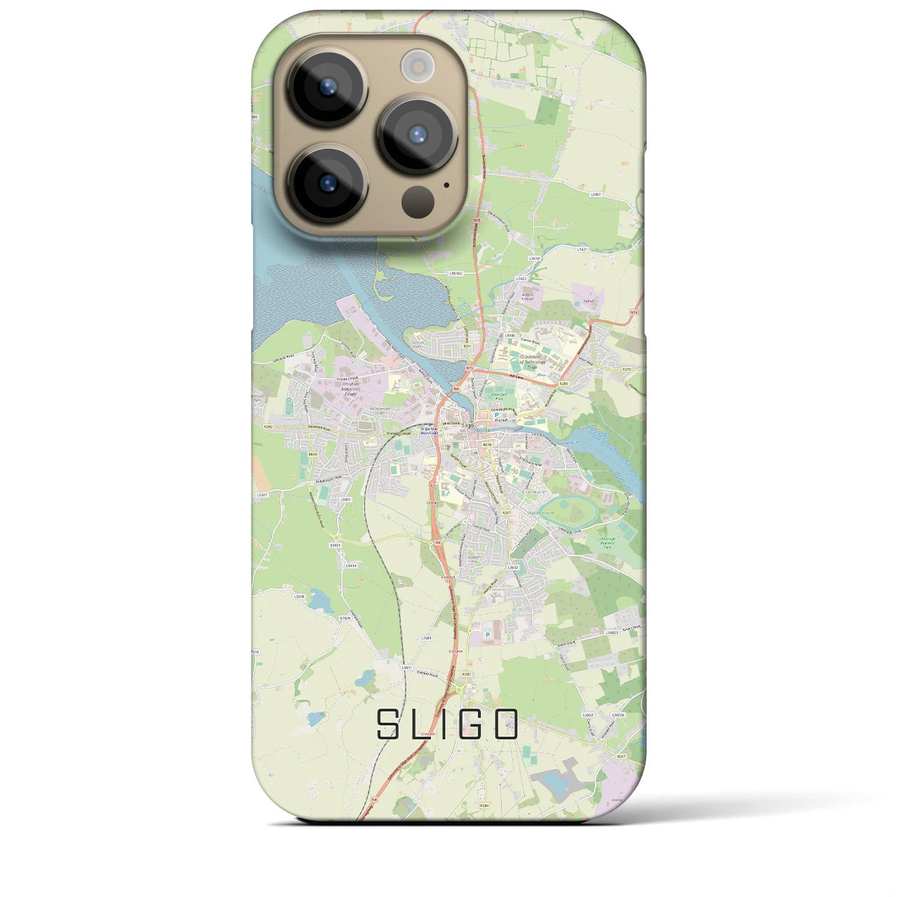 【スライゴ(アイルランド)】地図柄iPhoneケース(バックカバータイプ)