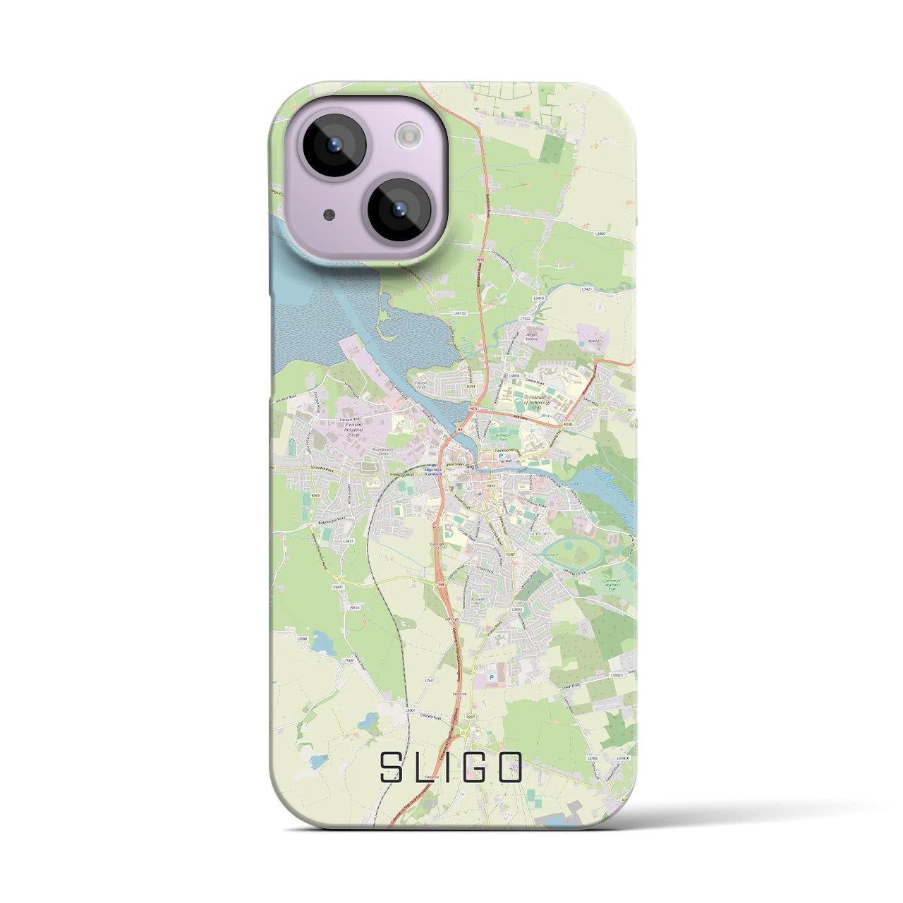 【スライゴ(アイルランド)】地図柄iPhoneケース(バックカバータイプ)