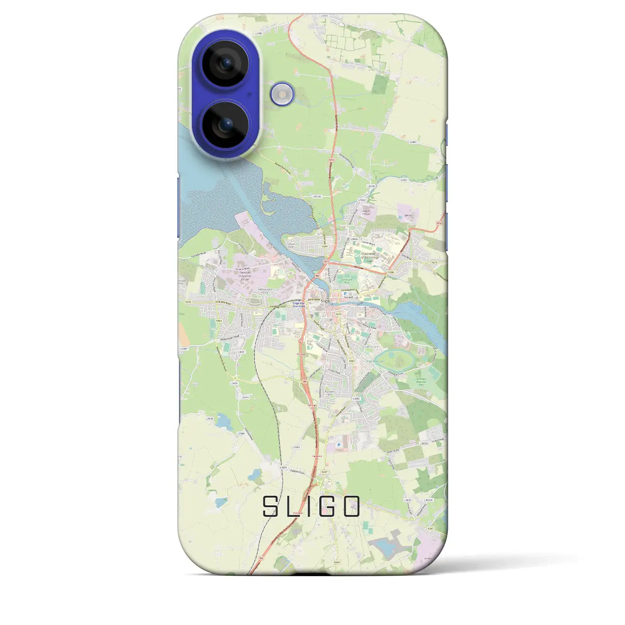 【スライゴ(アイルランド)】地図柄iPhoneケース(バックカバータイプ)ナチュラル・iPhone 16 Pro Max 用