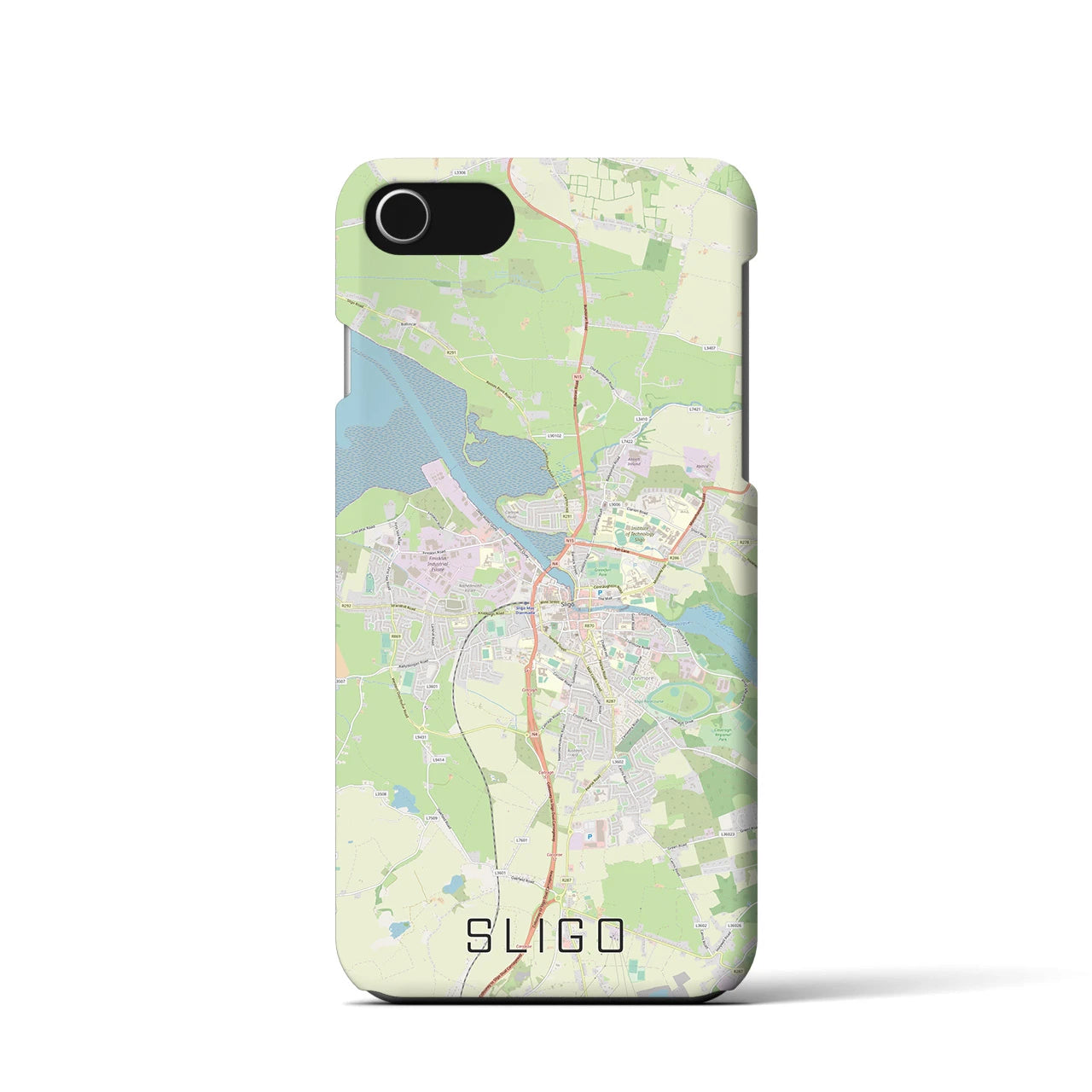 【スライゴ(アイルランド)】地図柄iPhoneケース(バックカバータイプ)