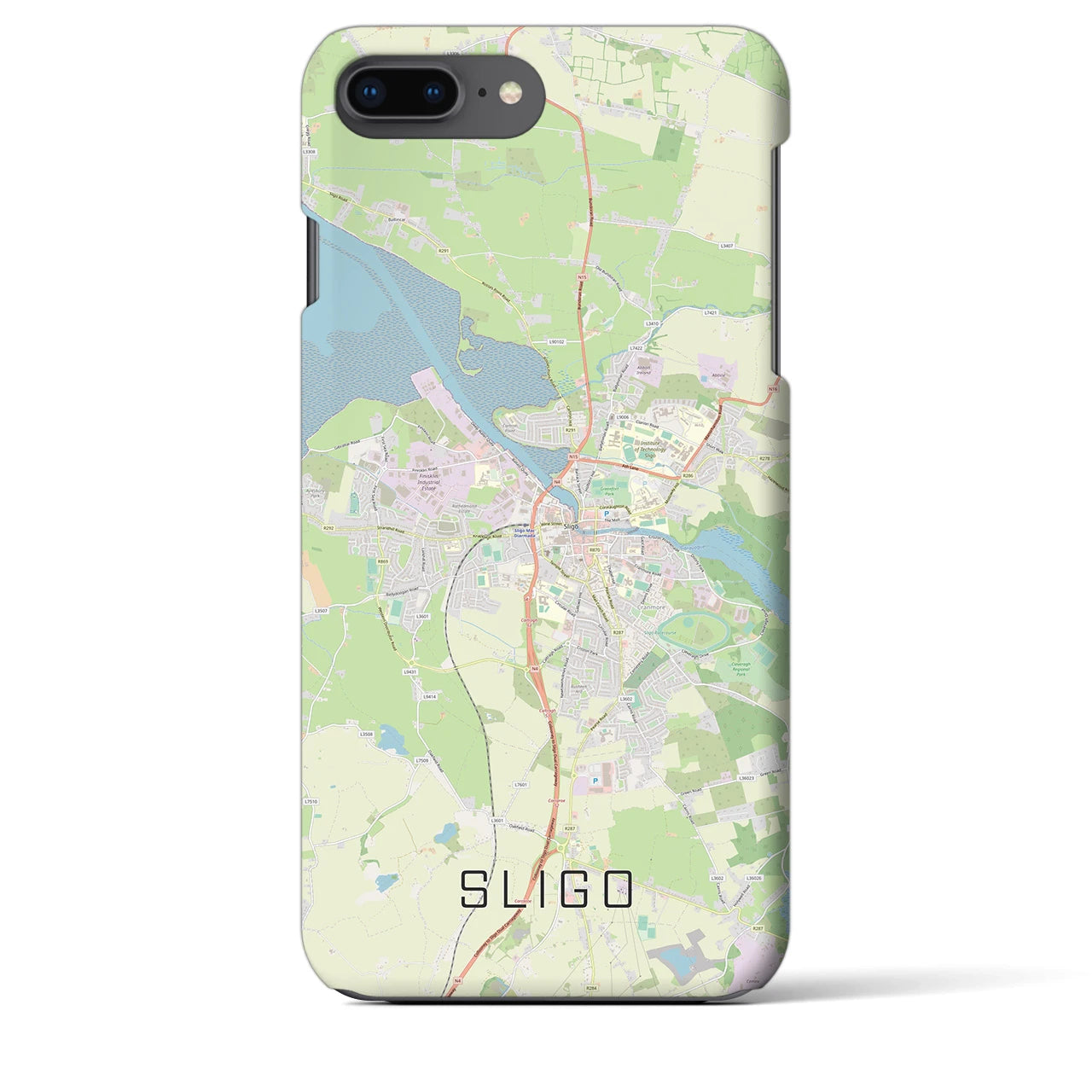 【スライゴ(アイルランド)】地図柄iPhoneケース(バックカバータイプ)