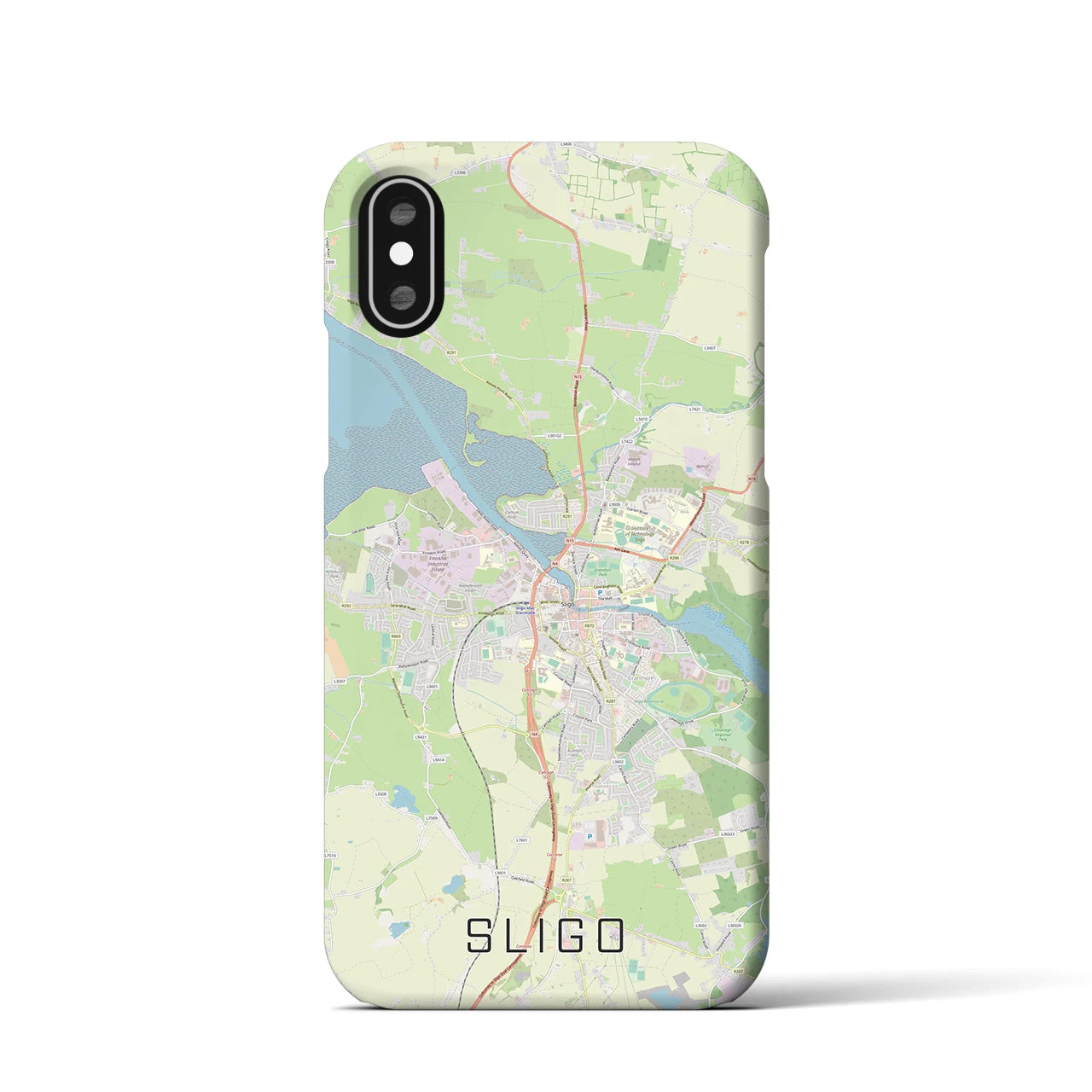 【スライゴ(アイルランド)】地図柄iPhoneケース(バックカバータイプ)