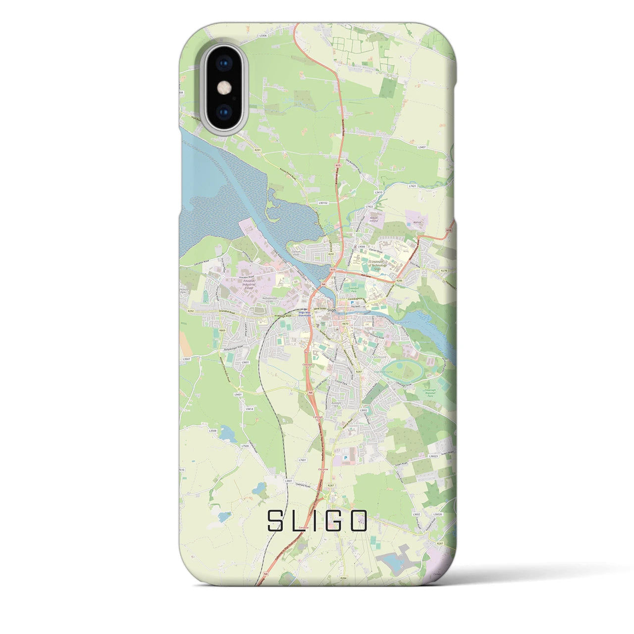 【スライゴ(アイルランド)】地図柄iPhoneケース(バックカバータイプ)