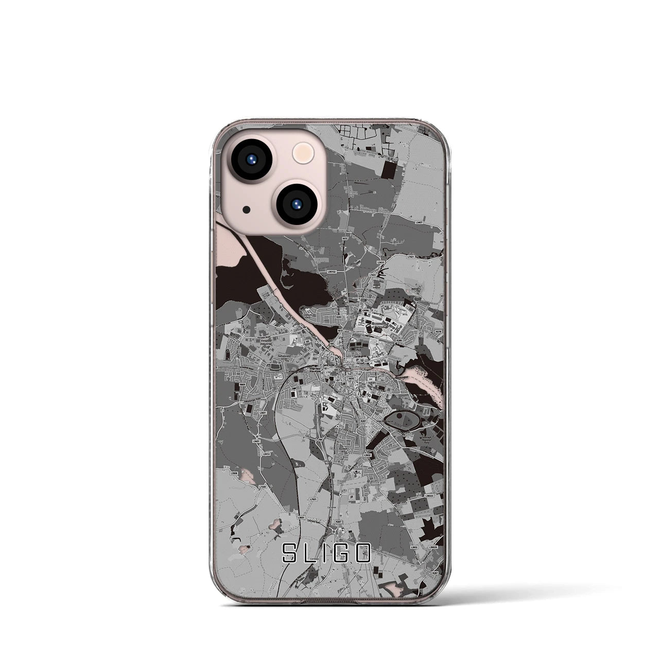 【スライゴ(アイルランド)】地図柄iPhoneケース(クリアタイプ)