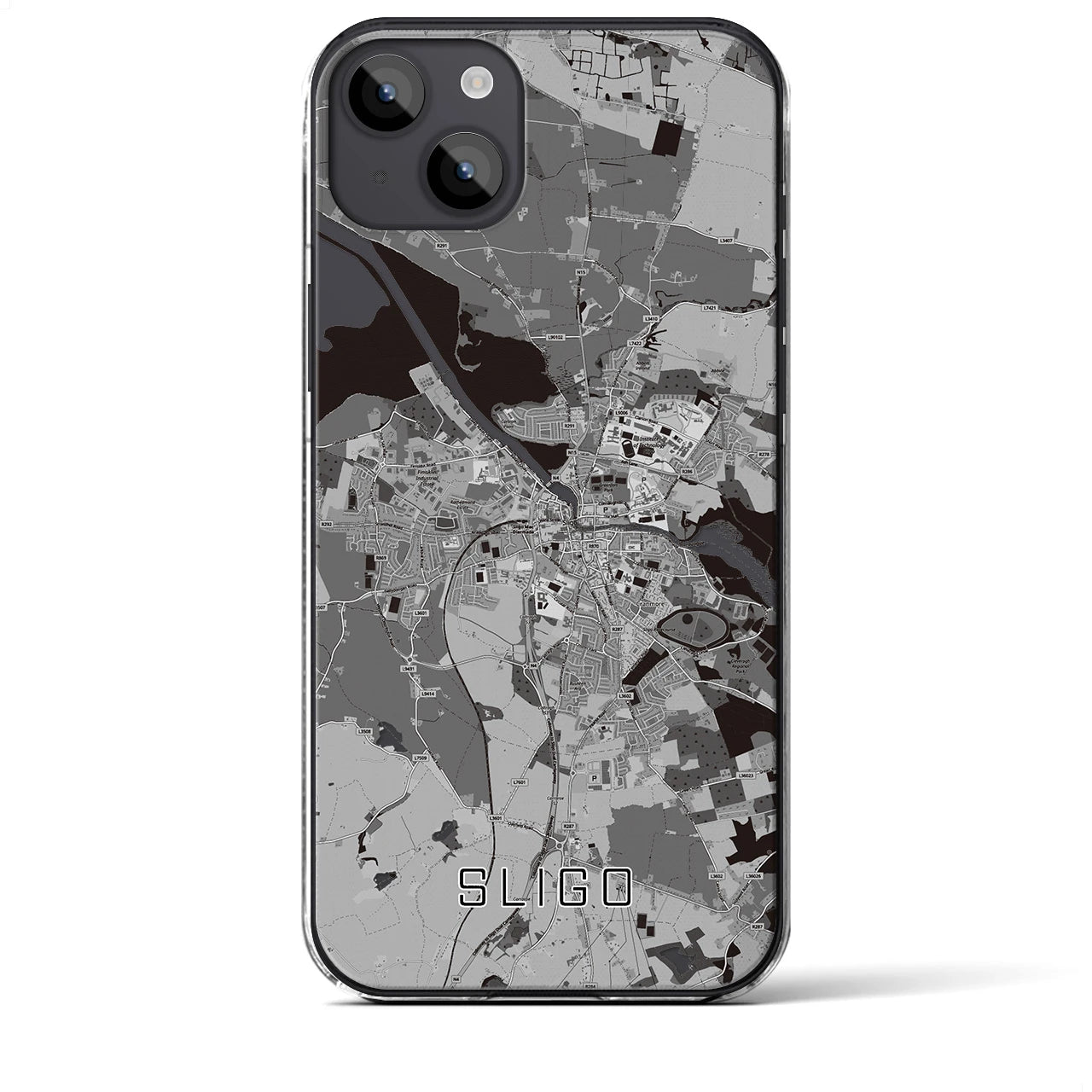 【スライゴ(アイルランド)】地図柄iPhoneケース(クリアタイプ)