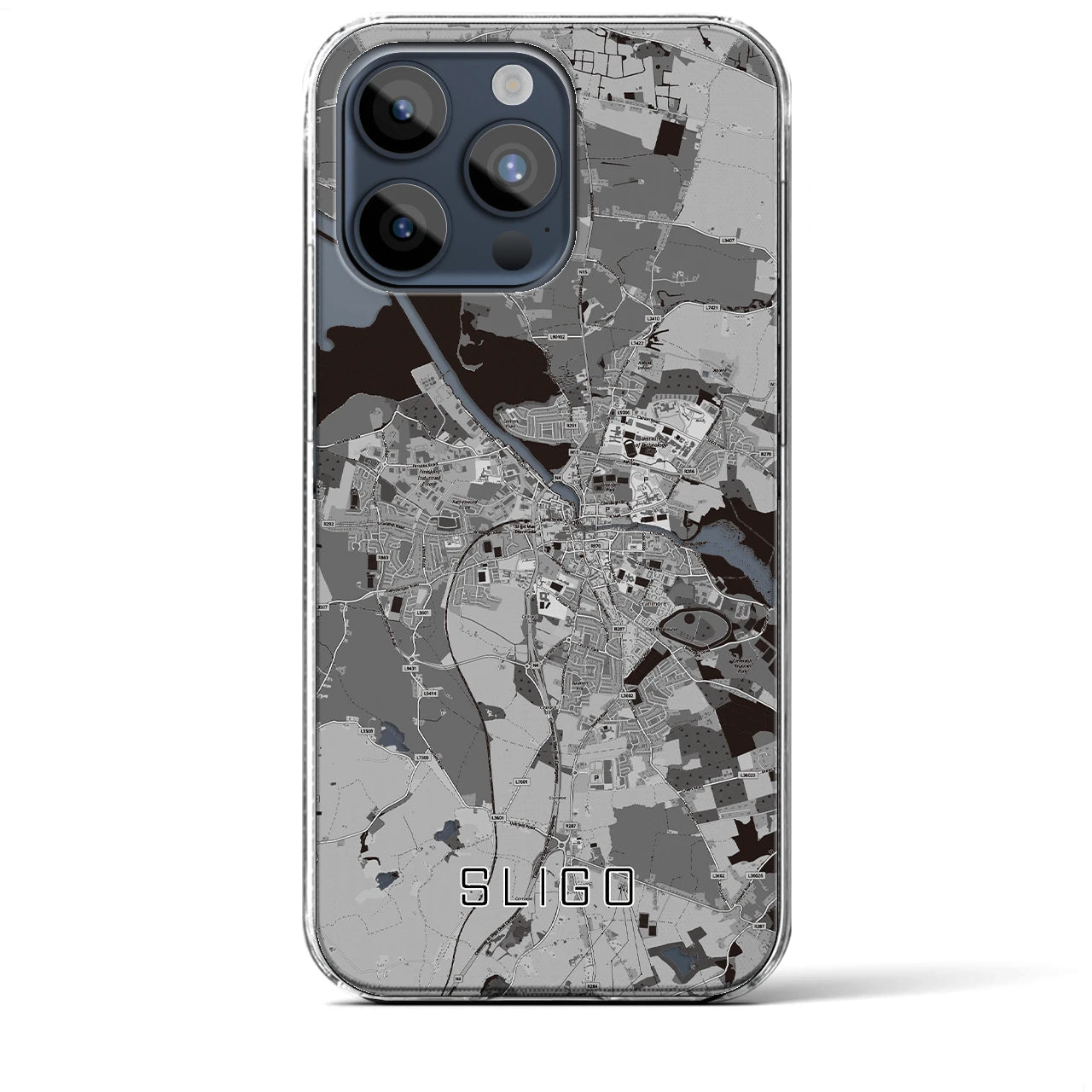 【スライゴ(アイルランド)】地図柄iPhoneケース(クリアタイプ)