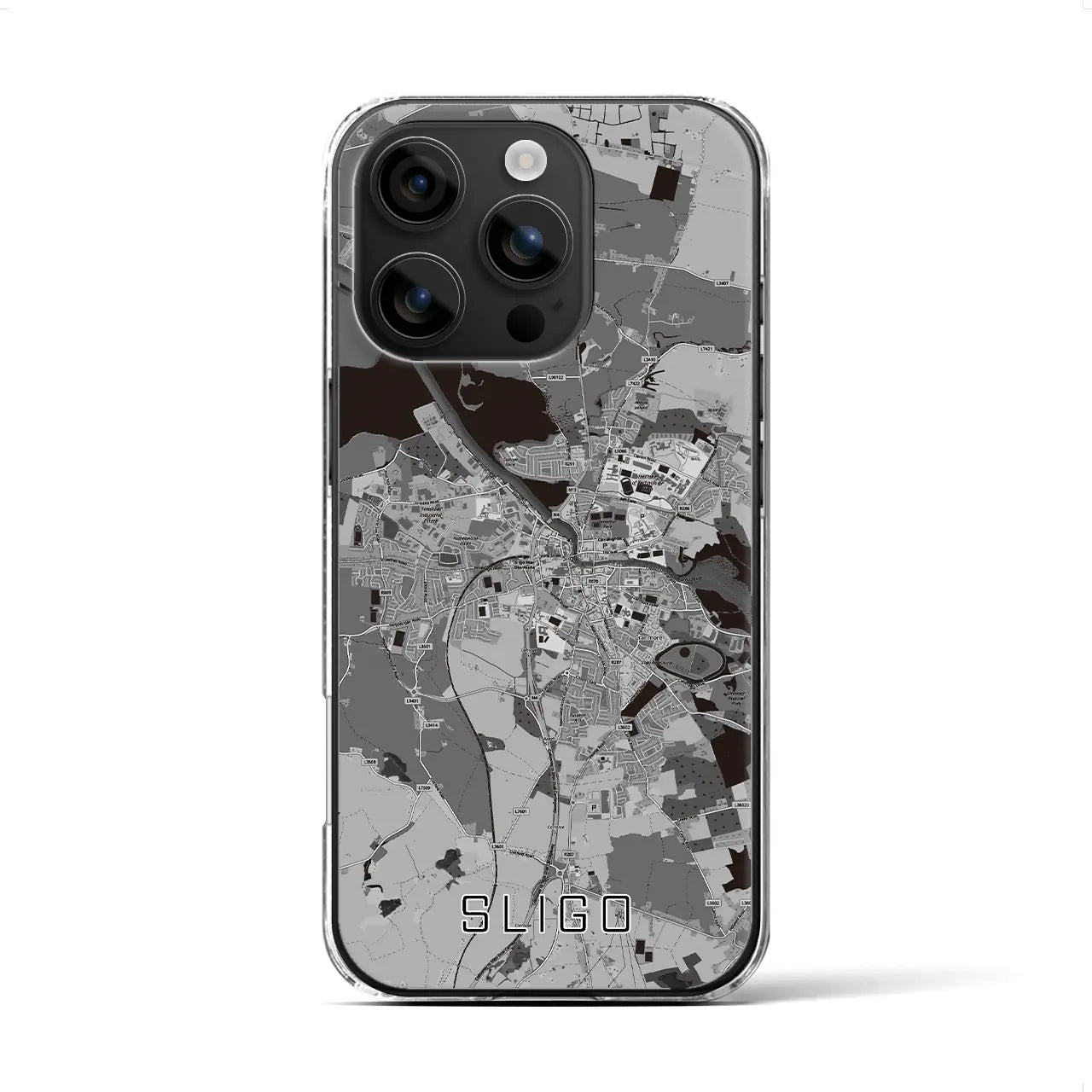 【スライゴ(アイルランド)】地図柄iPhoneケース(クリアタイプ)