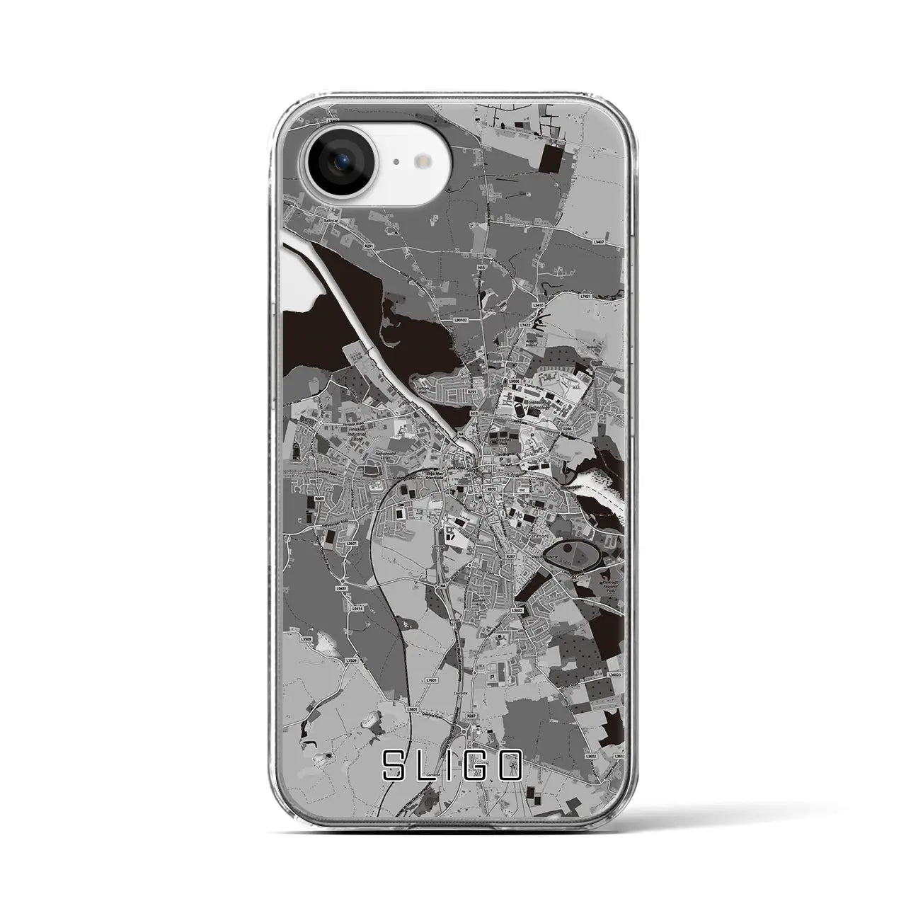 【スライゴ(アイルランド)】地図柄iPhoneケース(クリアタイプ)