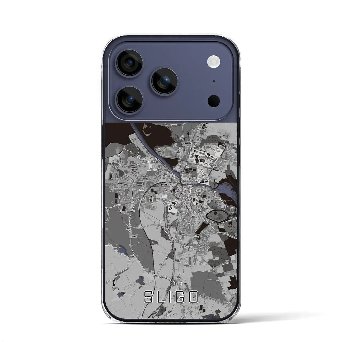 【スライゴ(アイルランド)】地図柄iPhoneケース(クリアタイプ)