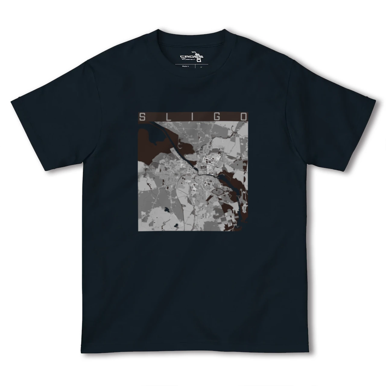 【スライゴ(アイルランド)】地図柄ヘビーウェイトTシャツ