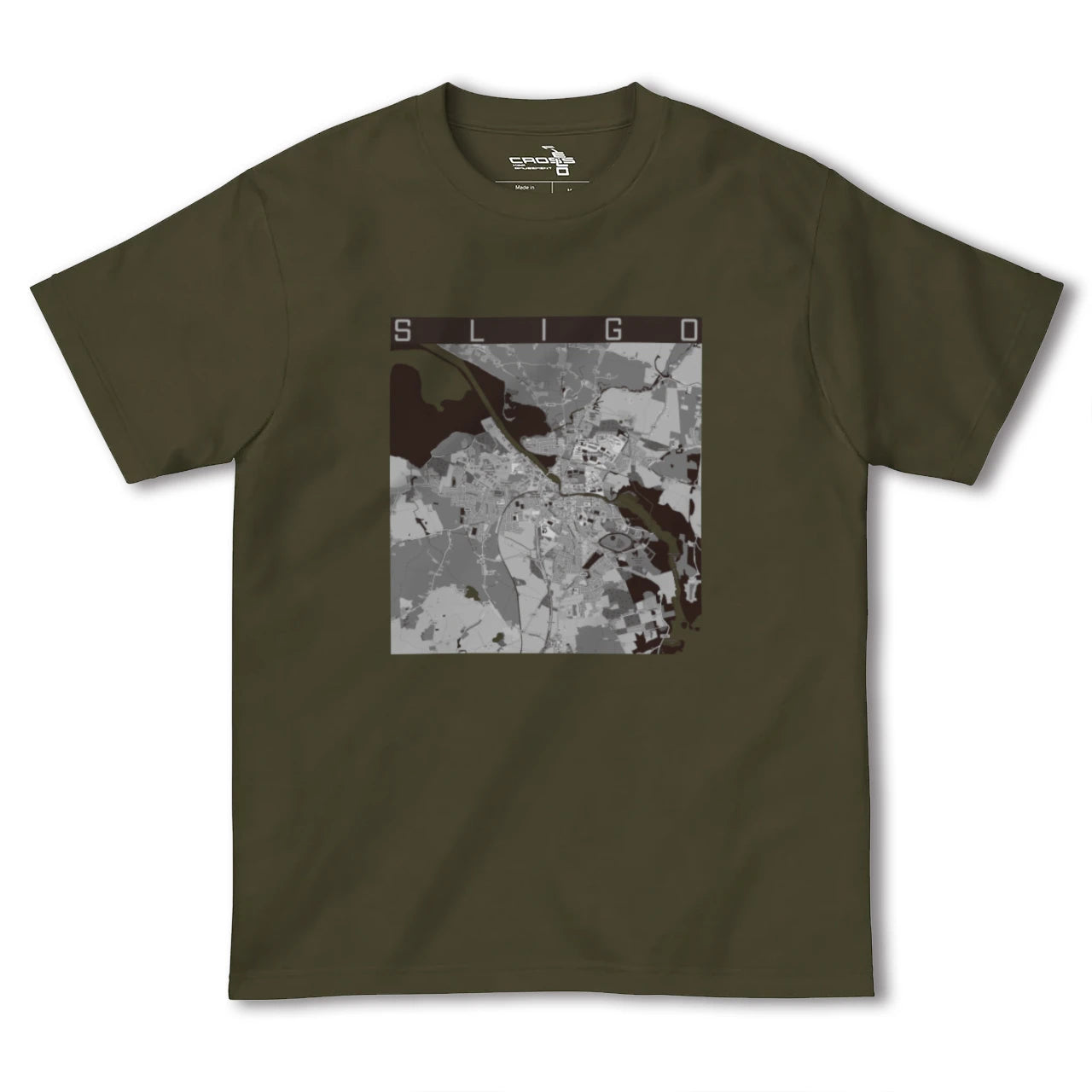【スライゴ(アイルランド)】地図柄ヘビーウェイトTシャツ