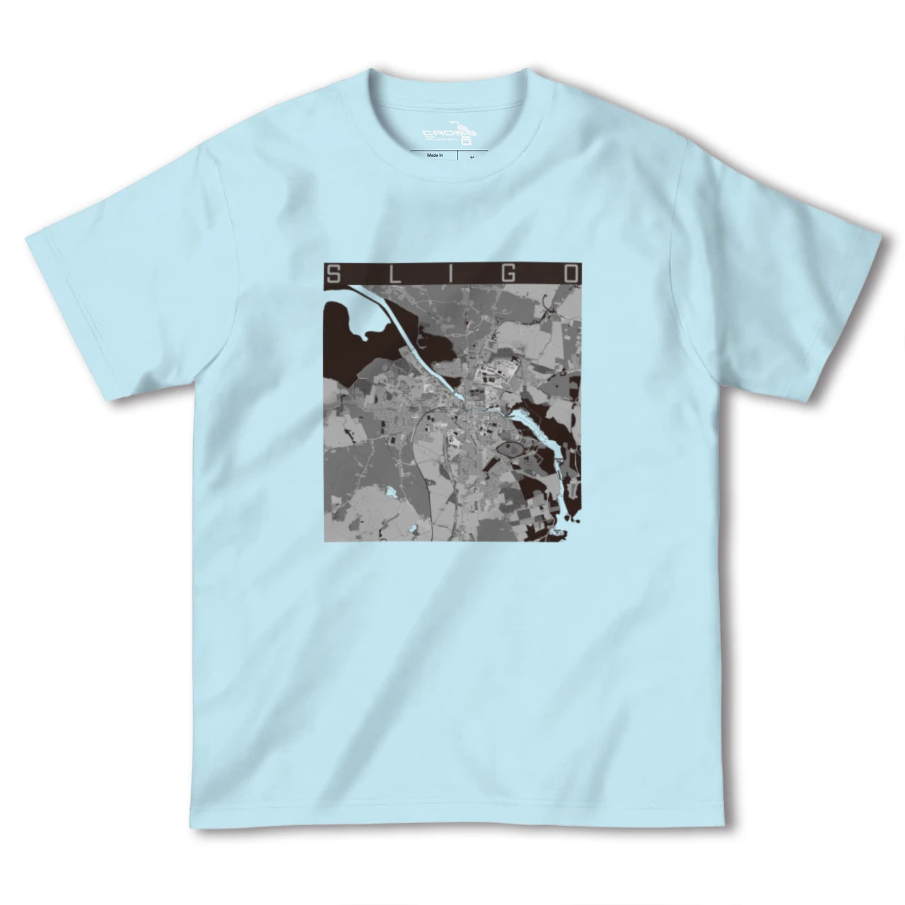 【スライゴ(アイルランド)】地図柄ヘビーウェイトTシャツ