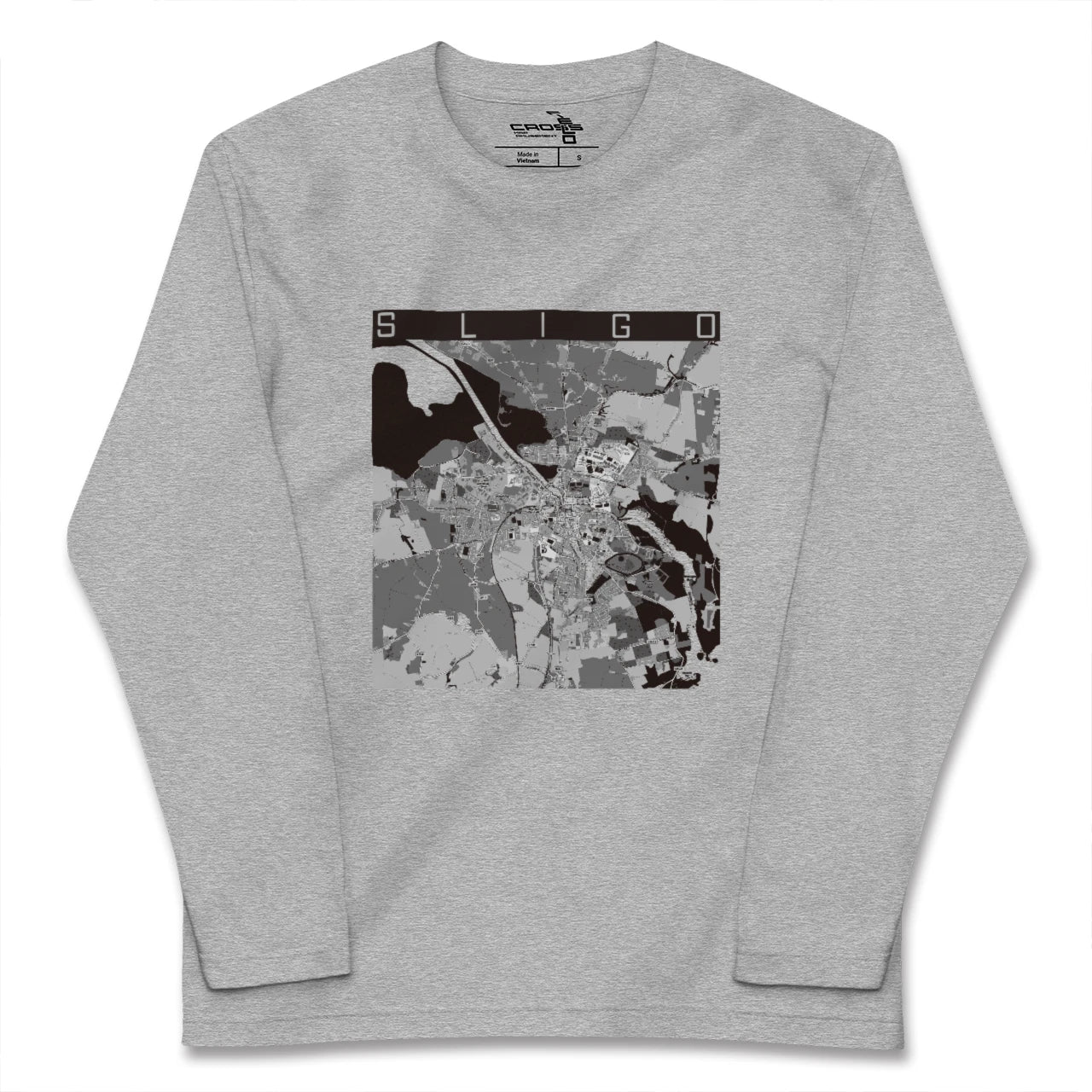 【スライゴ(アイルランド)】地図柄ロングスリーブTシャツ