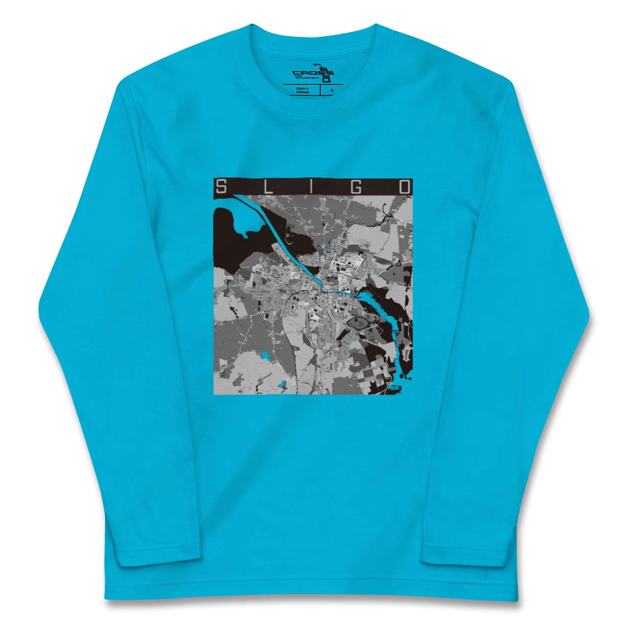 【スライゴ(アイルランド)】地図柄ロングスリーブTシャツ