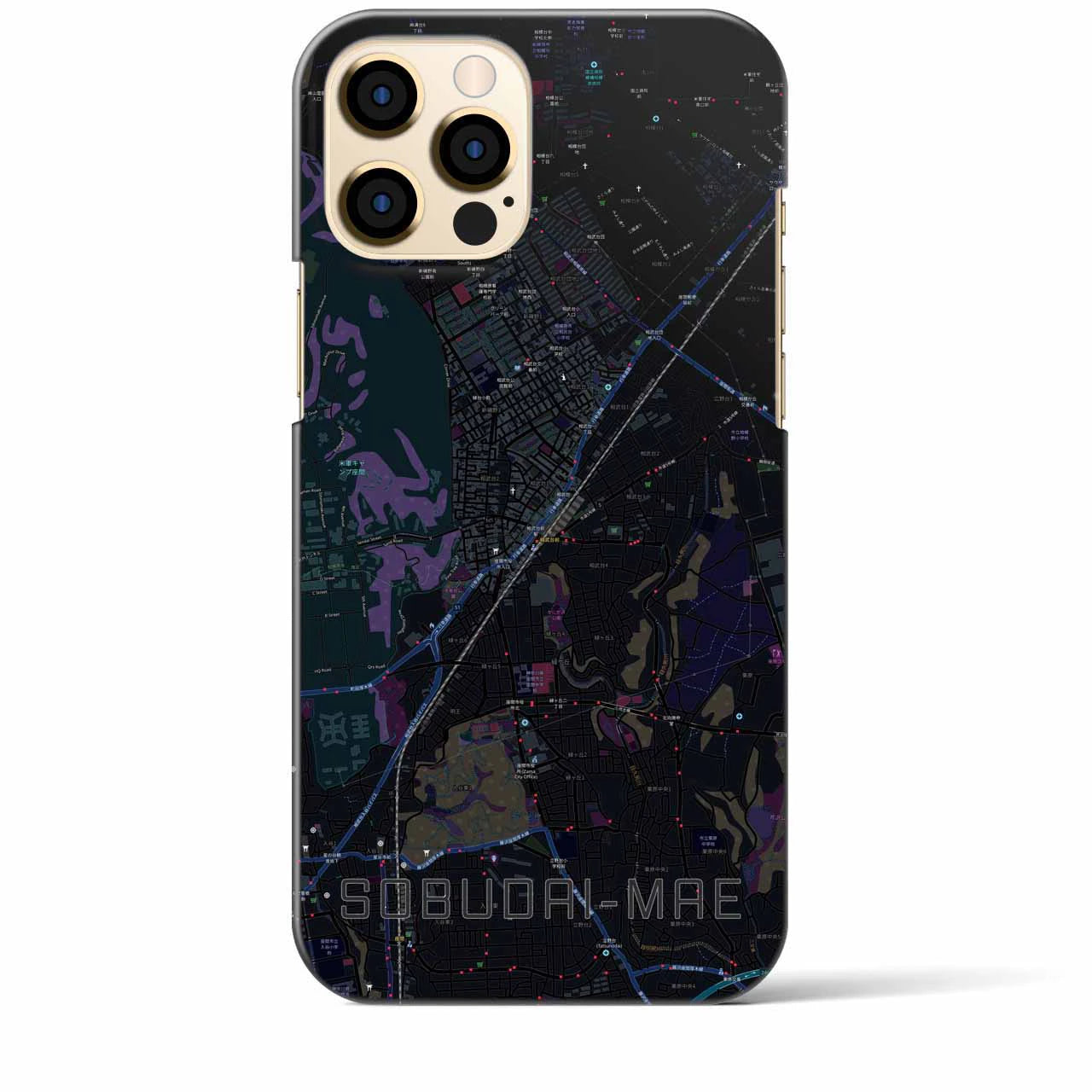 【相武台前(神奈川県)】地図柄iPhoneケース(バックカバータイプ)