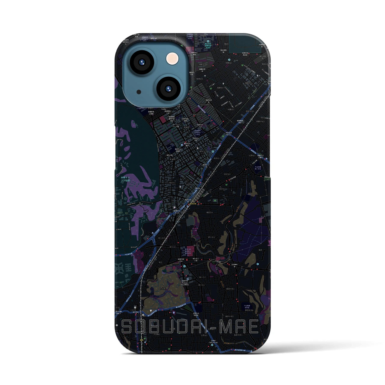 【相武台前(神奈川県)】地図柄iPhoneケース(バックカバータイプ)