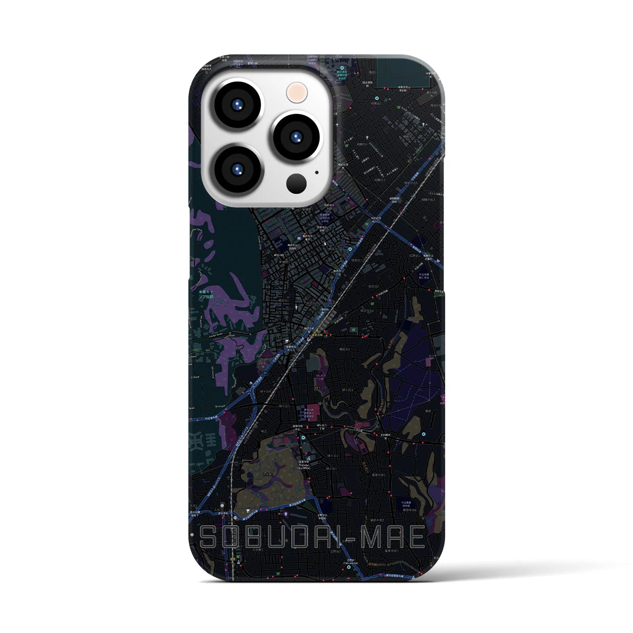 【相武台前(神奈川県)】地図柄iPhoneケース(バックカバータイプ)