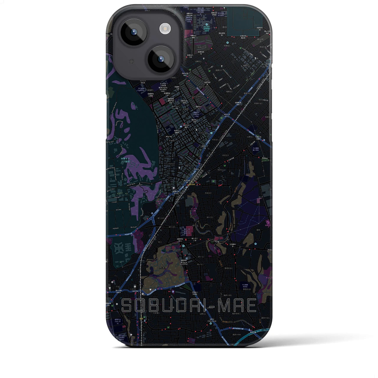 【相武台前(神奈川県)】地図柄iPhoneケース(バックカバータイプ)