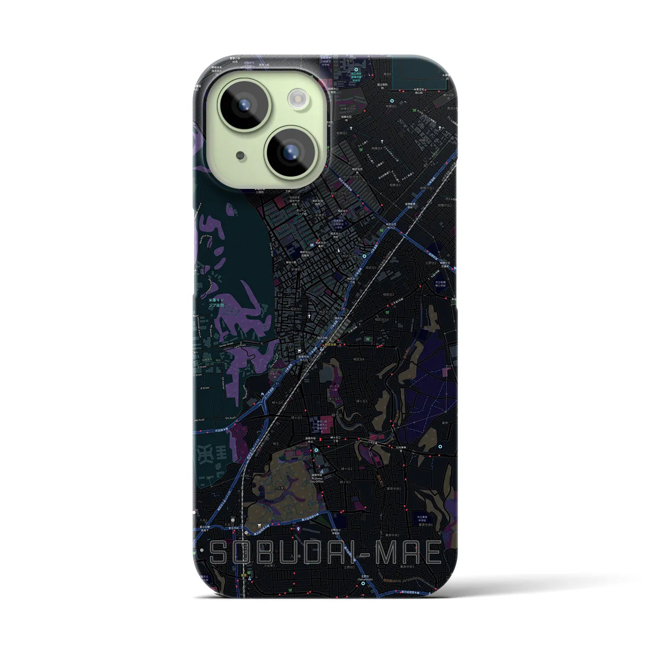 【相武台前(神奈川県)】地図柄iPhoneケース(バックカバータイプ)