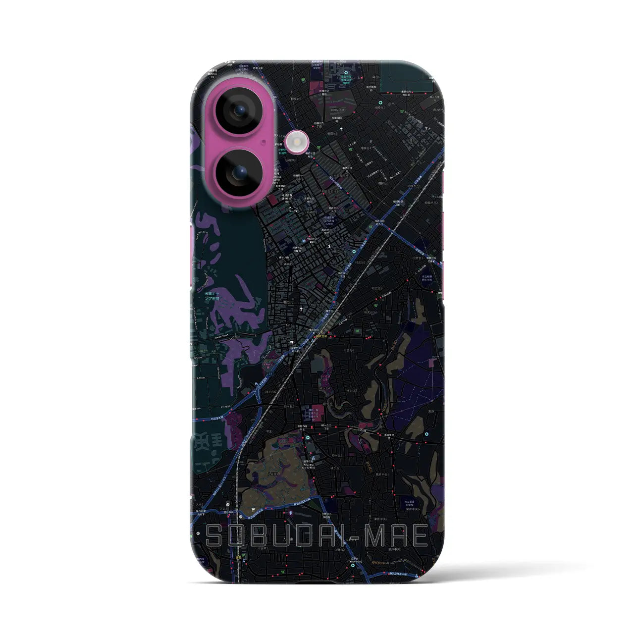 【相武台前(神奈川県)】地図柄iPhoneケース(バックカバータイプ)