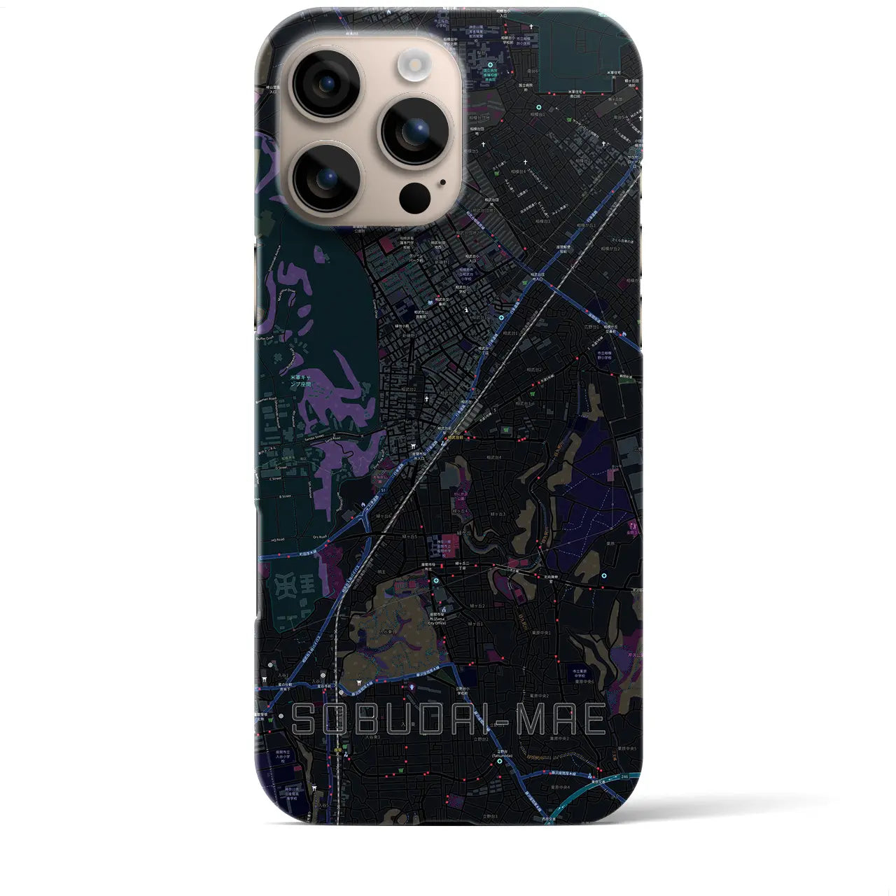 【相武台前(神奈川県)】地図柄iPhoneケース(バックカバータイプ)